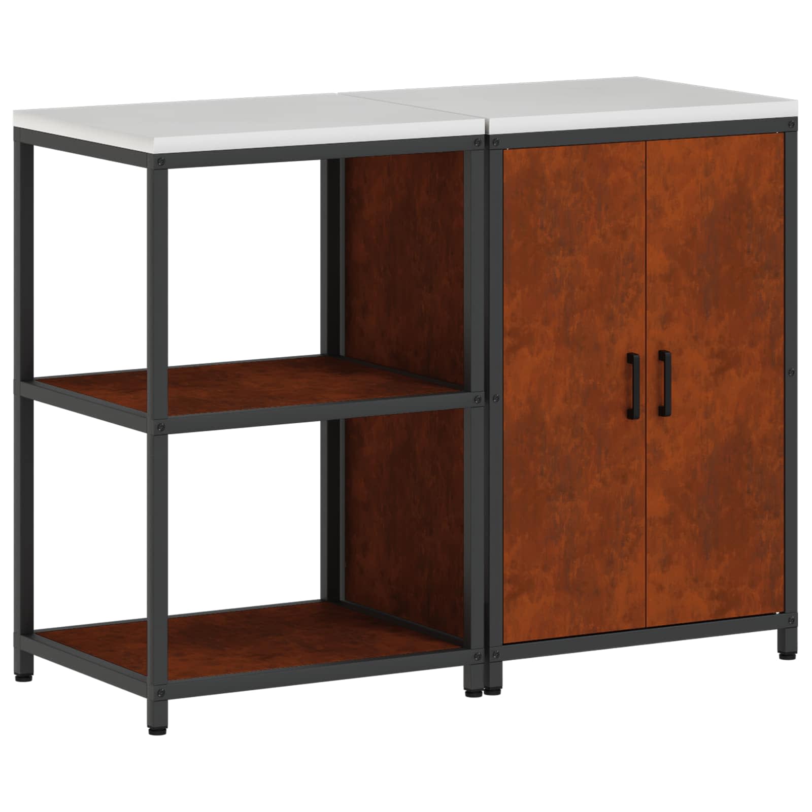 Ensemble de rangement cuisine HATTEM 2 pc Rouillé Acier - XIOS