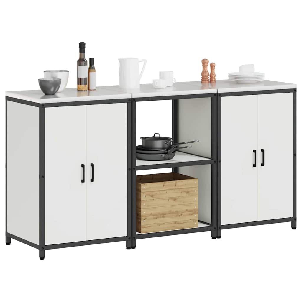 Ensemble de rangement cuisine HATTEM 3 pc Blanc - XIOS