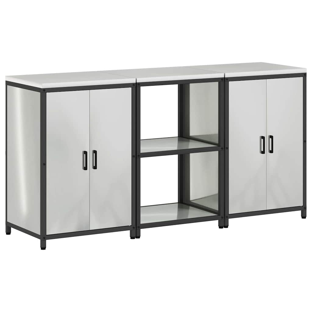Ensemble de rangement cuisine HATTEM 3 pc Argenté - XIOS