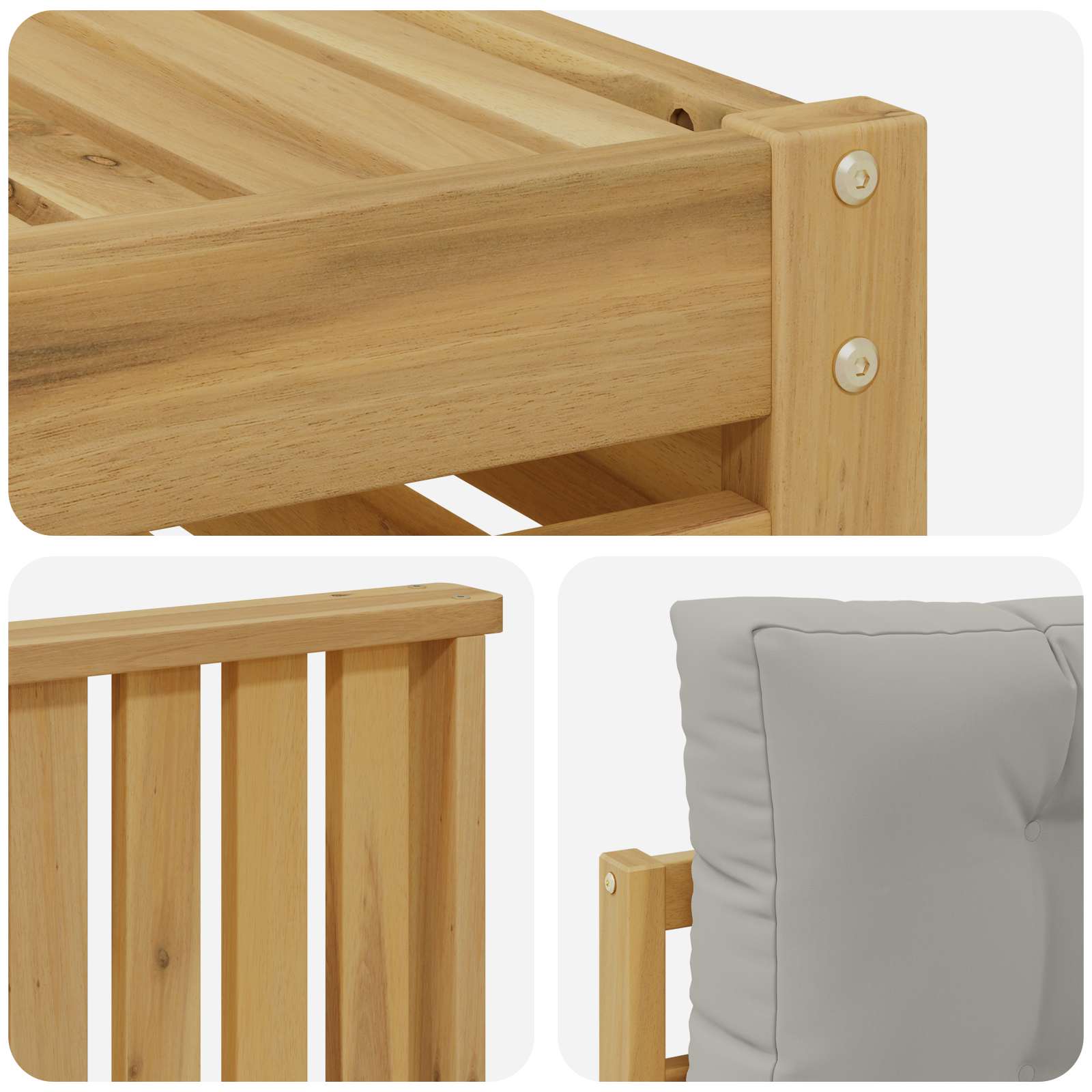 Ensemble de canapés d'extérieur 5 pcs Blanc et gris clair - XIOS
