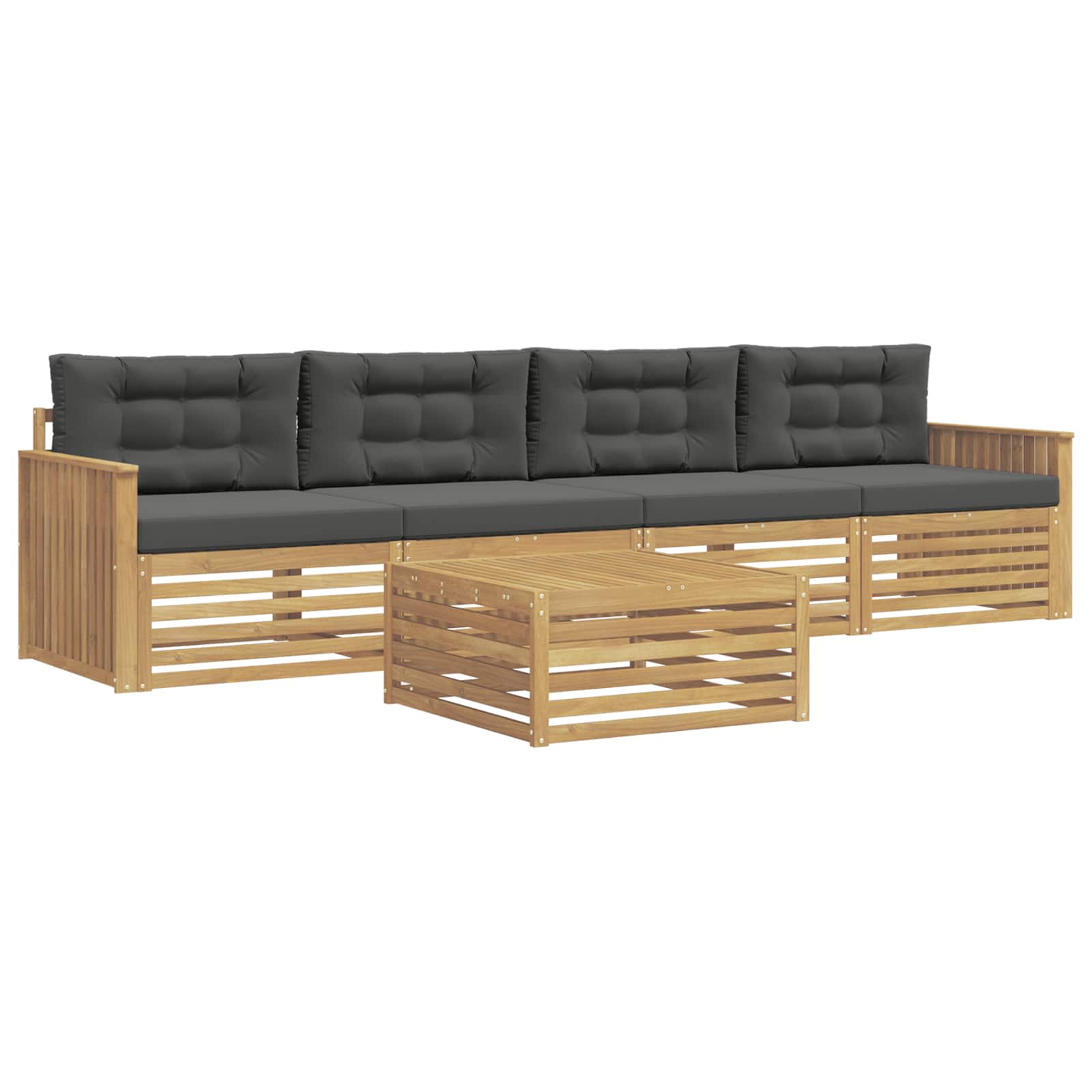 Ensemble de canapés d'extérieur 5 pcs Blanc et anthracite - XIOS