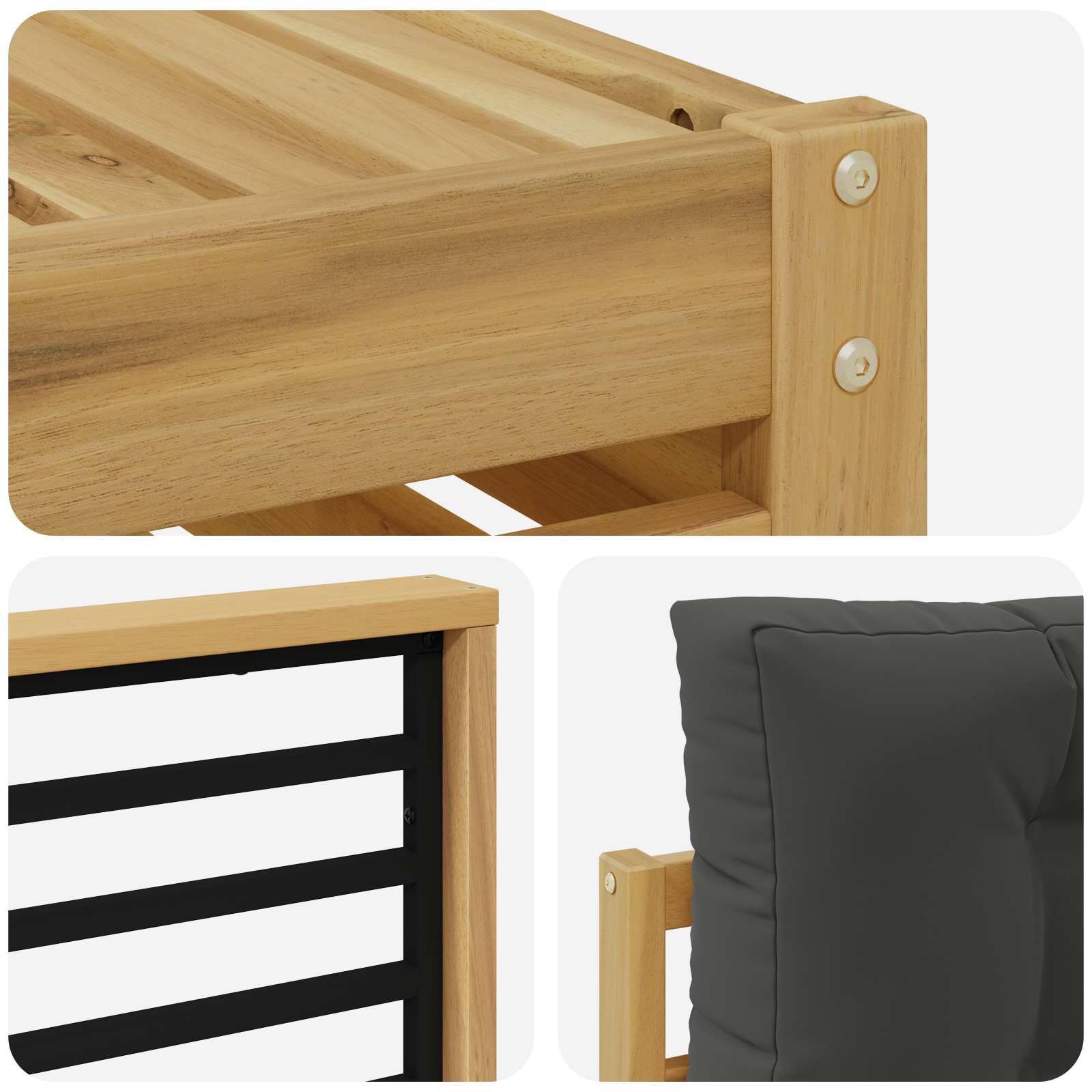 Ensemble de canapés d'extérieur 8 pcs Blanc et anthracite - XIOS