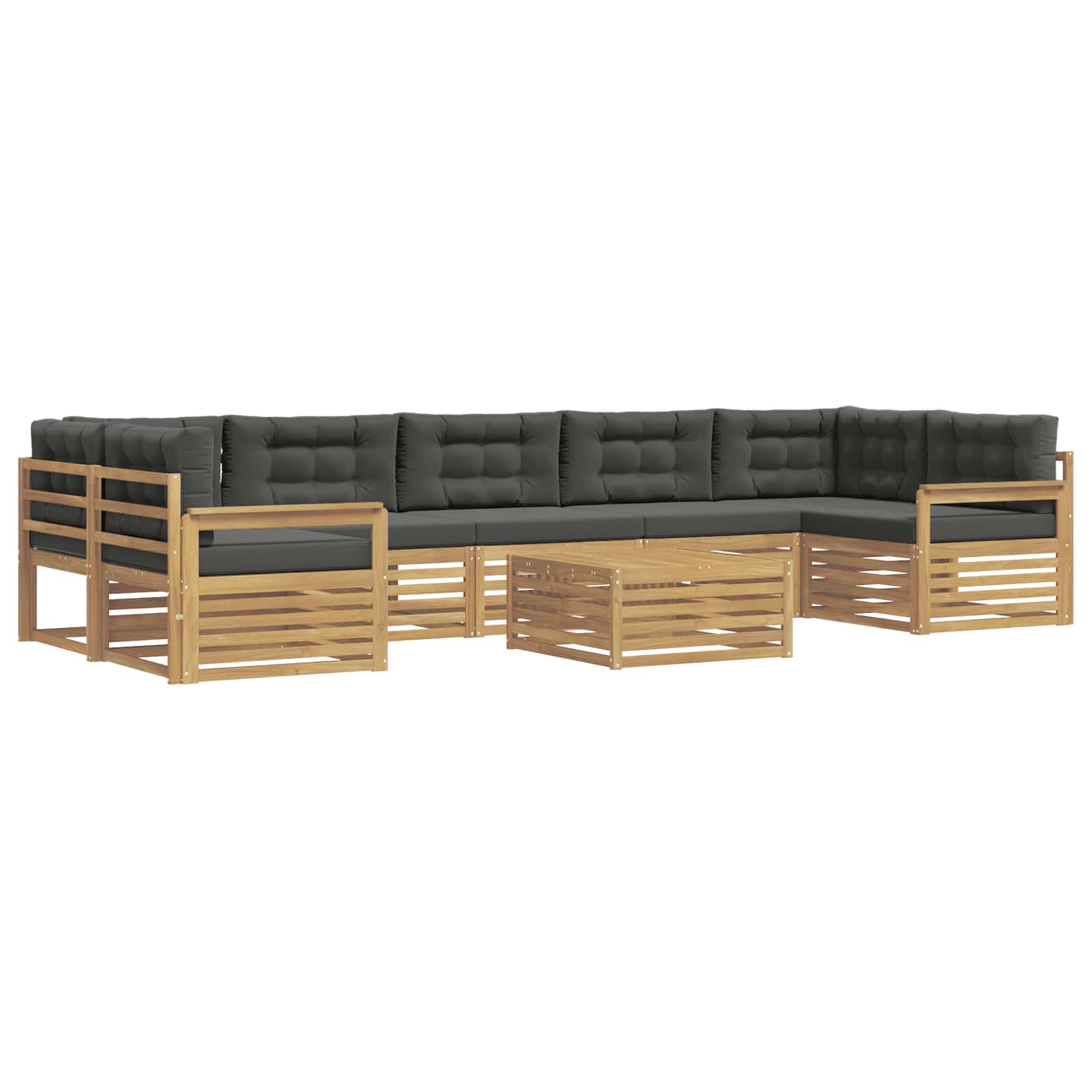 Ensemble de canapés d'extérieur 8 pcs Blanc et anthracite - XIOS