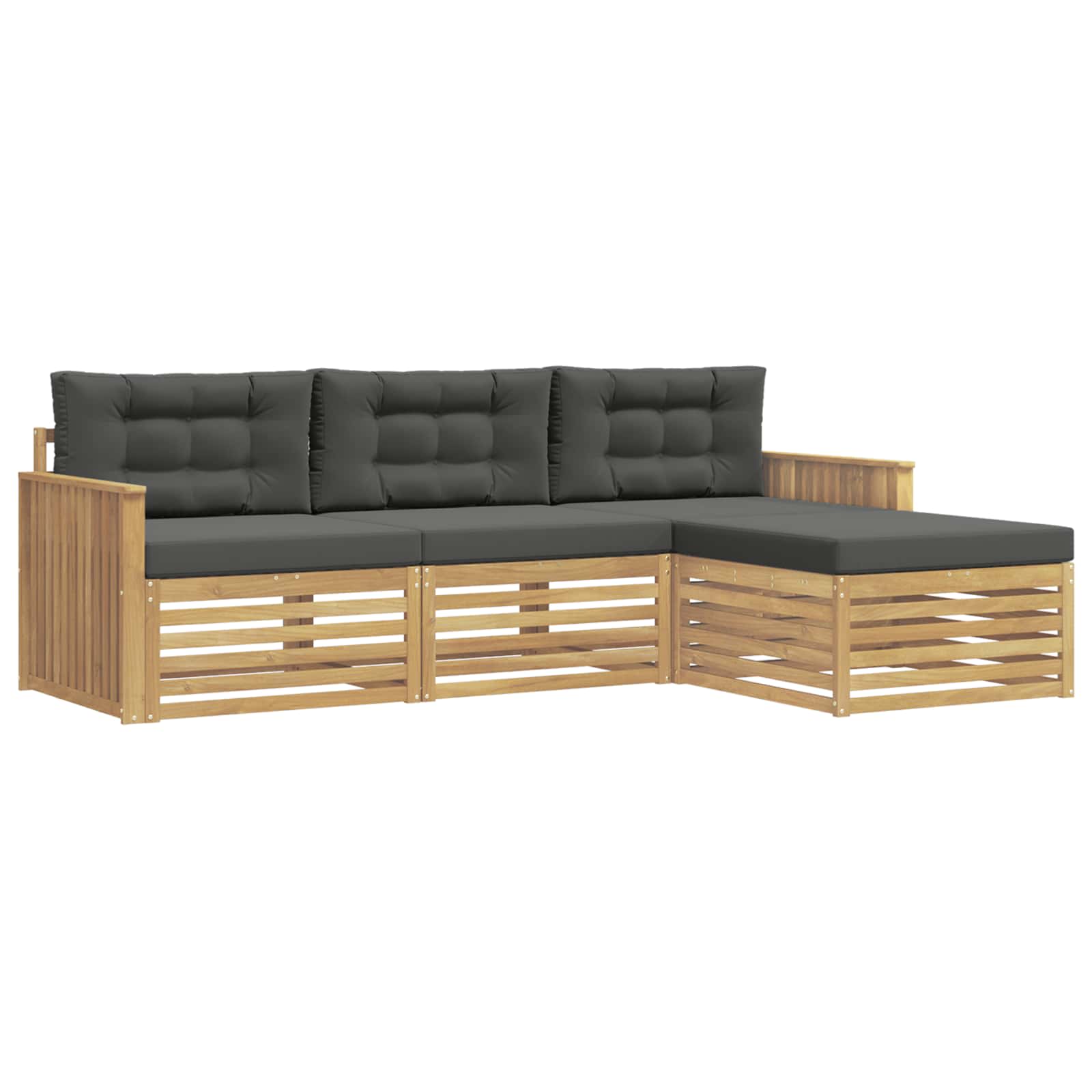 Ensemble de canapés d'extérieur 4 pcs Blanc et anthracite - XIOS