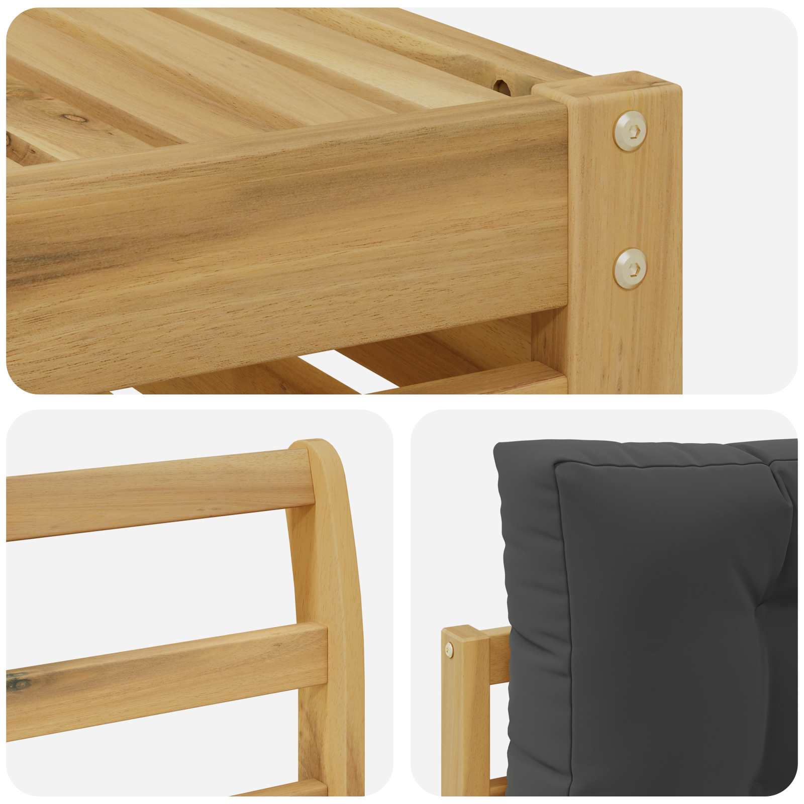 Ensemble de canapés d'extérieur 4 pcs Blanc et anthracite - XIOS