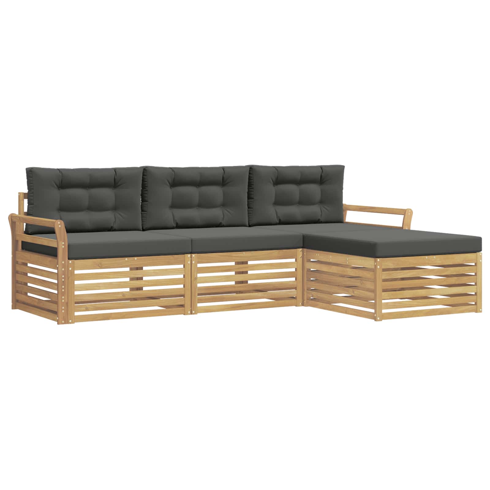Ensemble de canapés d'extérieur 4 pcs Blanc et anthracite - XIOS