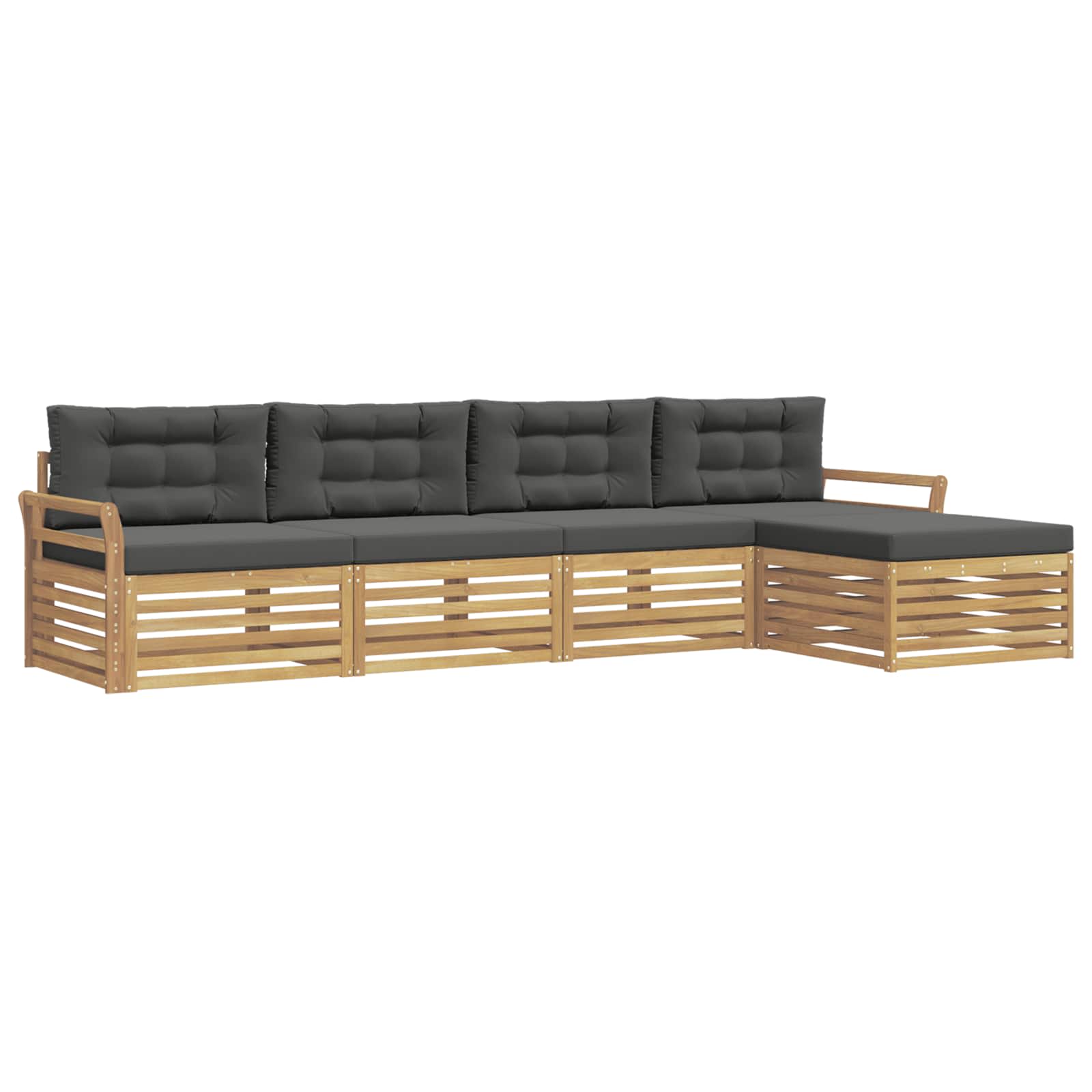 Ensemble de canapés d'extérieur 5 pcs Blanc et anthracite - XIOS