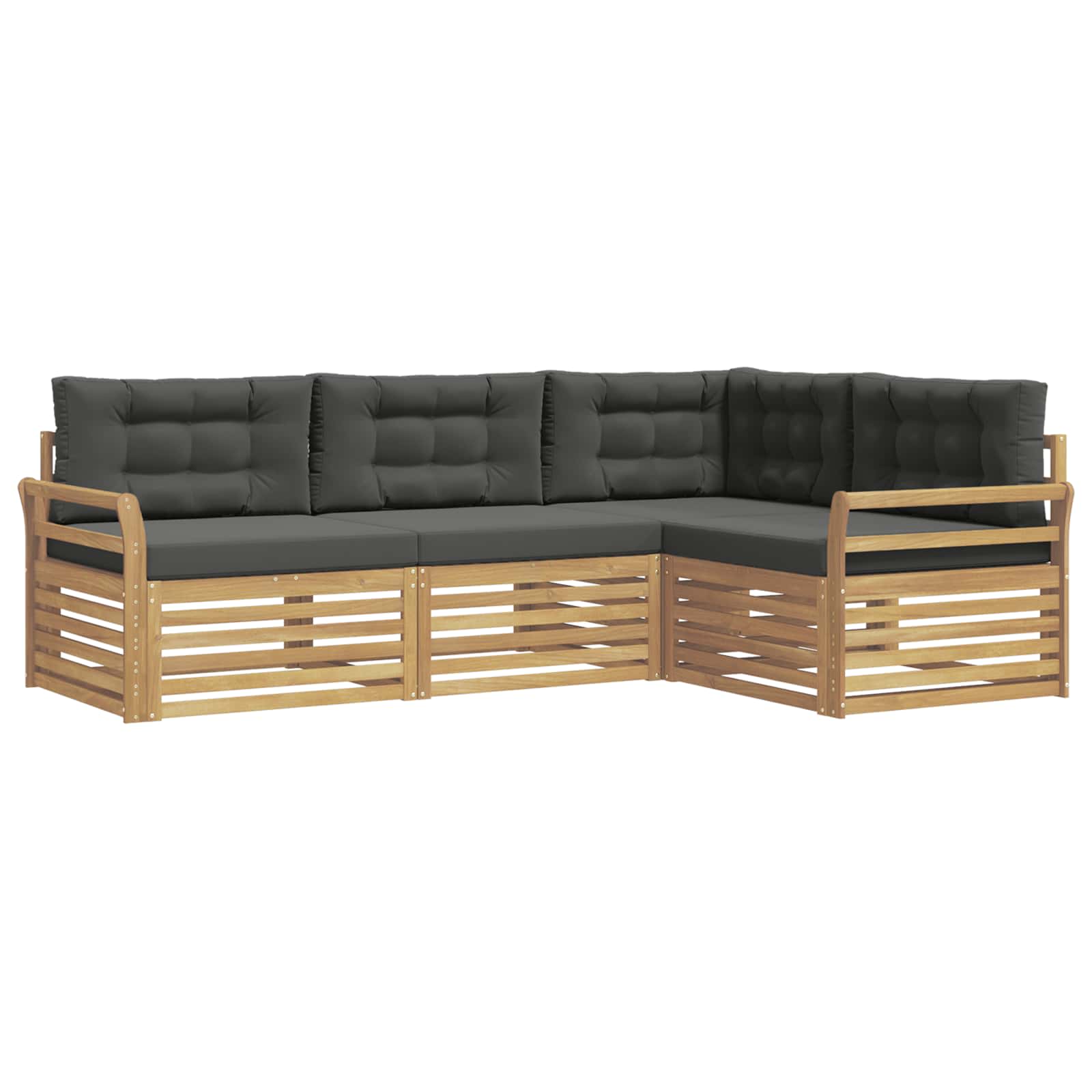 Ensemble de canapés d'extérieur 4 pcs Blanc et anthracite - XIOS