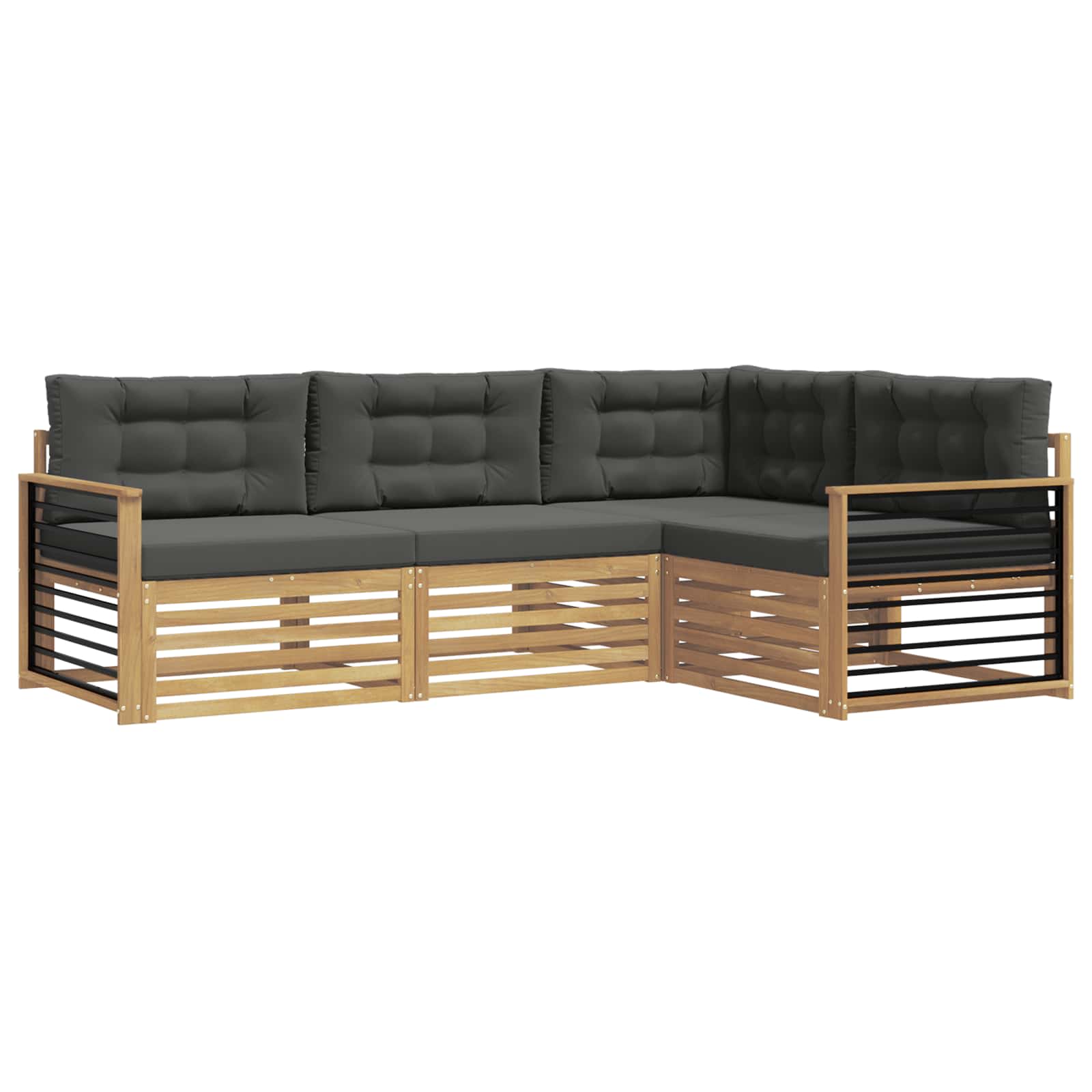 Ensemble de canapés d'extérieur 5 pcs Blanc et anthracite - XIOS