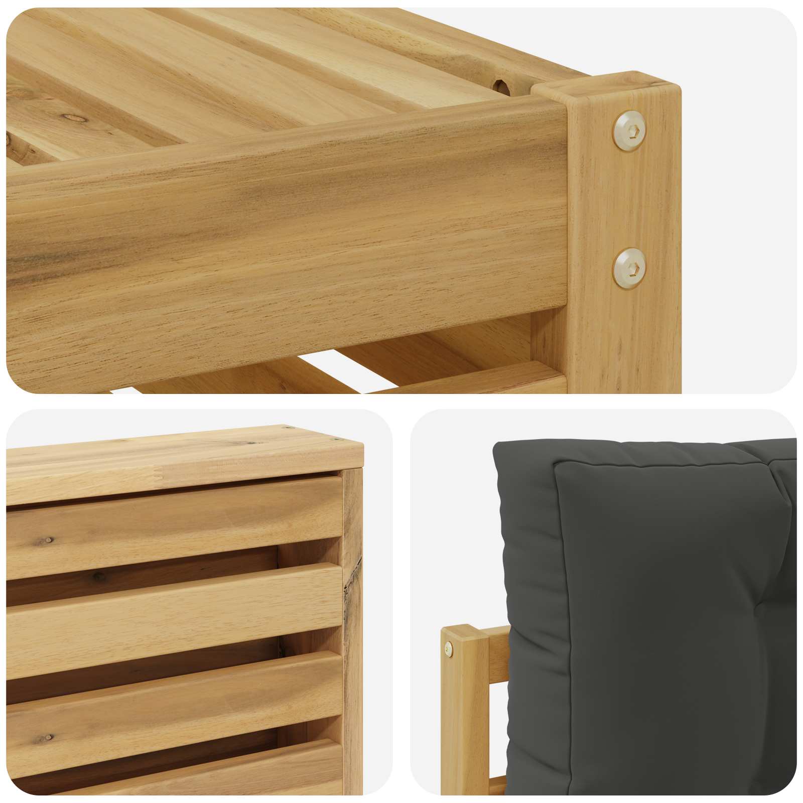 Ensemble de canapés d'extérieur 5 pcs Blanc et anthracite - XIOS