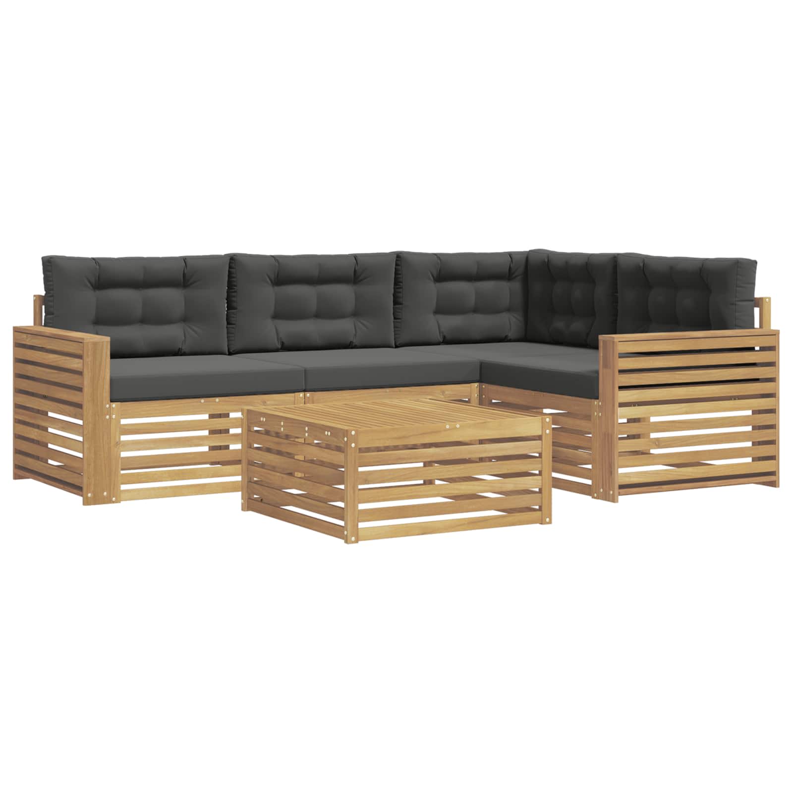 Ensemble de canapés d'extérieur 5 pcs Blanc et anthracite - XIOS