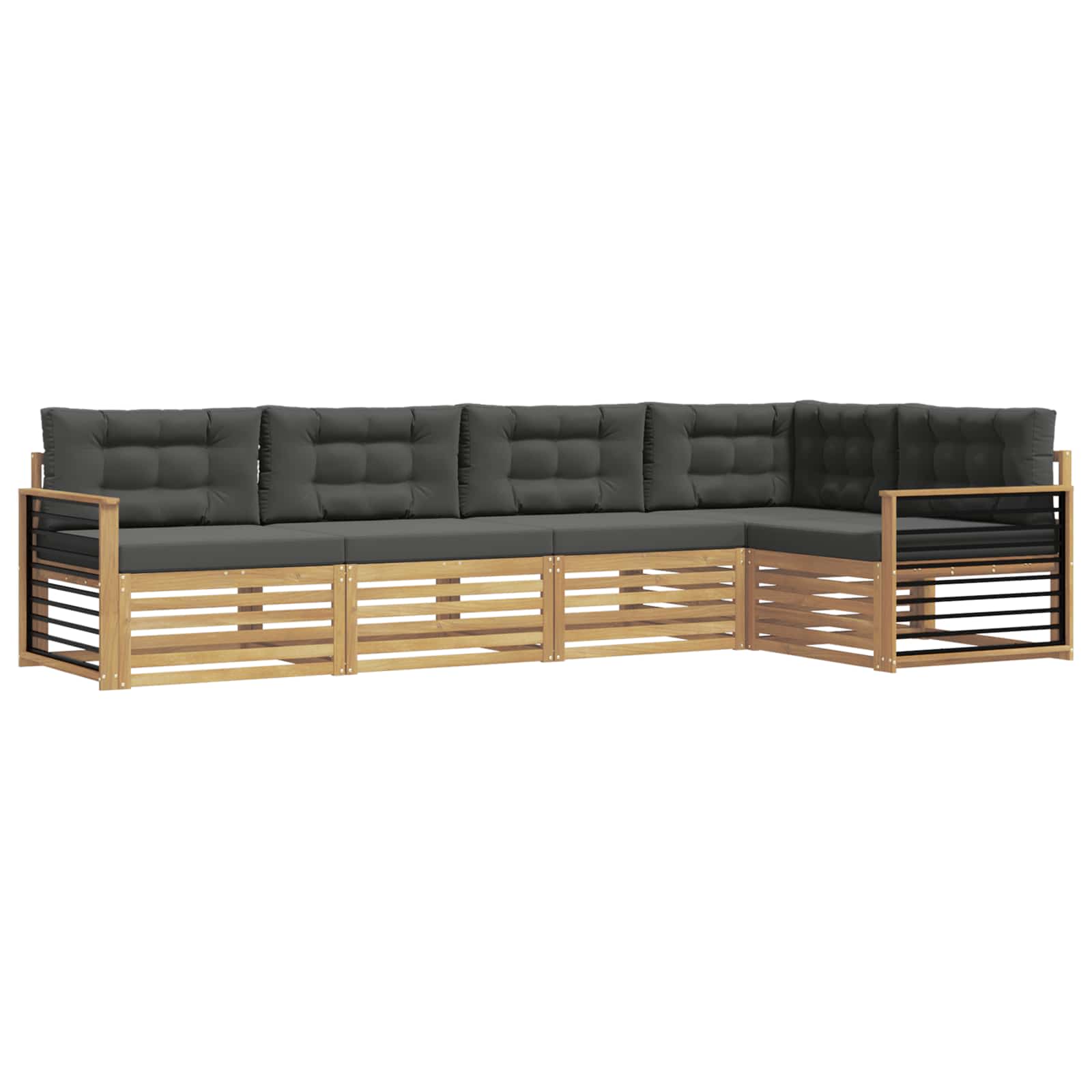 Ensemble de canapés d'extérieur 6 pcs Blanc et anthracite - XIOS