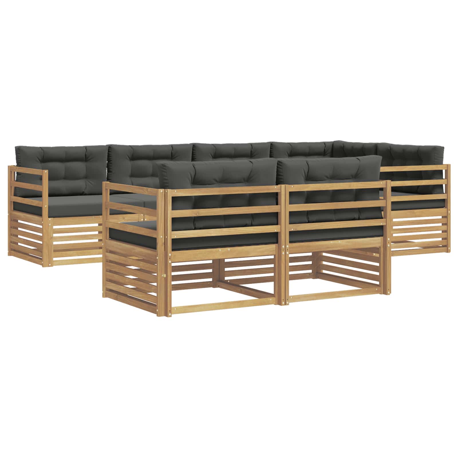 Ensemble de canapés d'extérieur 7 pcs Blanc et anthracite - XIOS