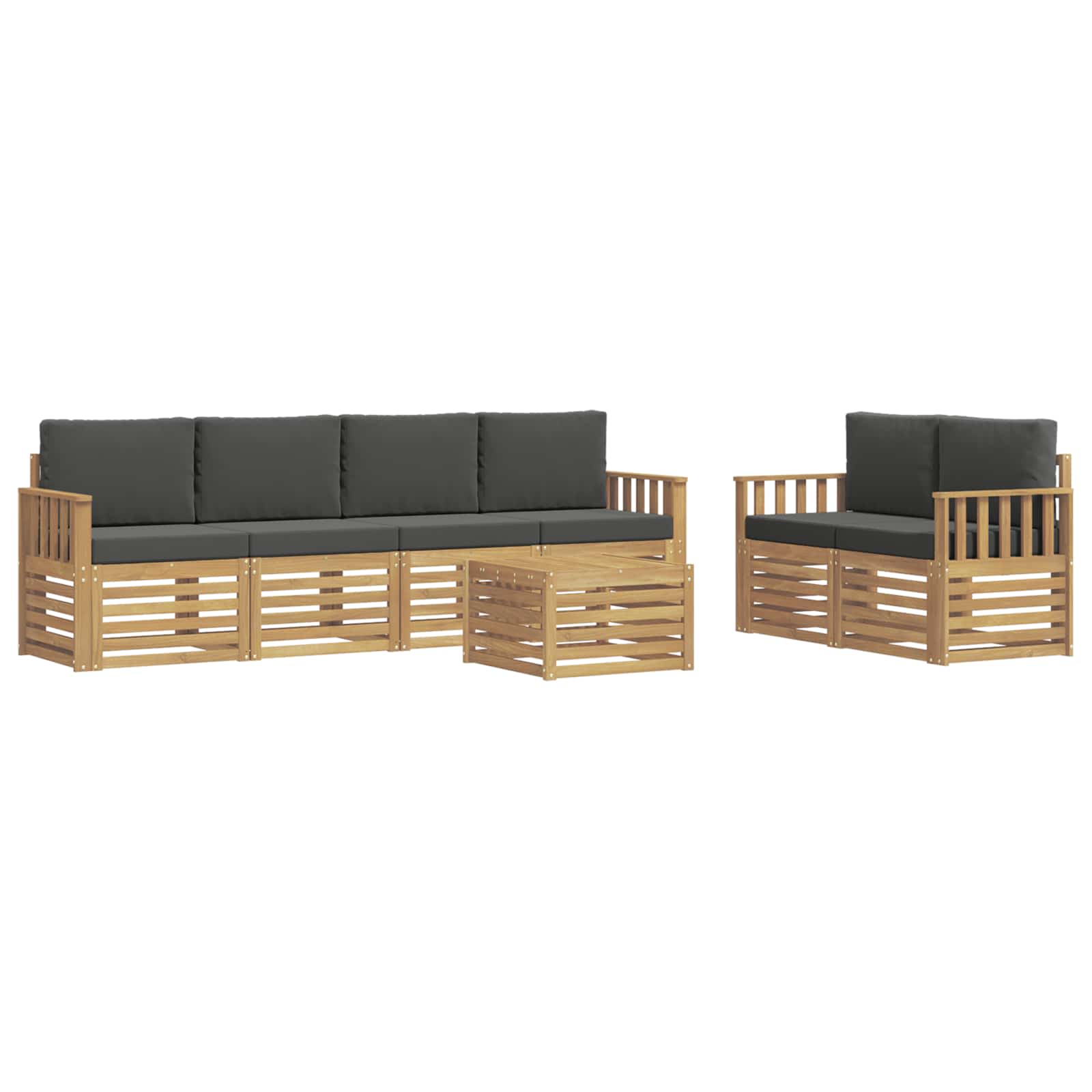 Ensemble de canapés d'extérieur 7 pcs Blanc et anthracite - XIOS