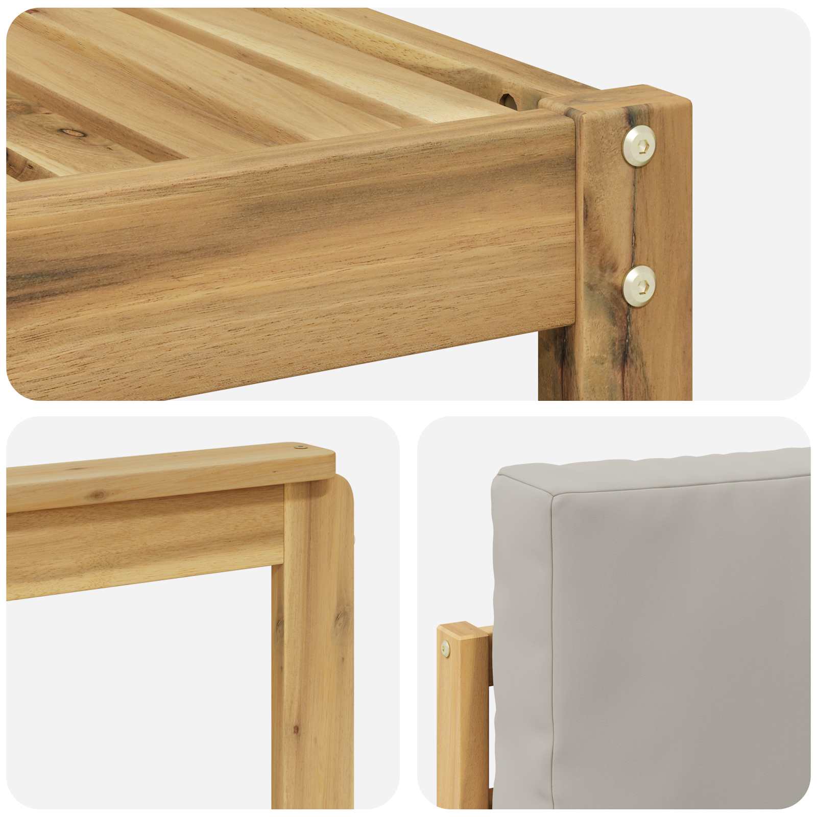 Ensemble de canapés d'extérieur 8 pcs Blanc et gris clair - XIOS