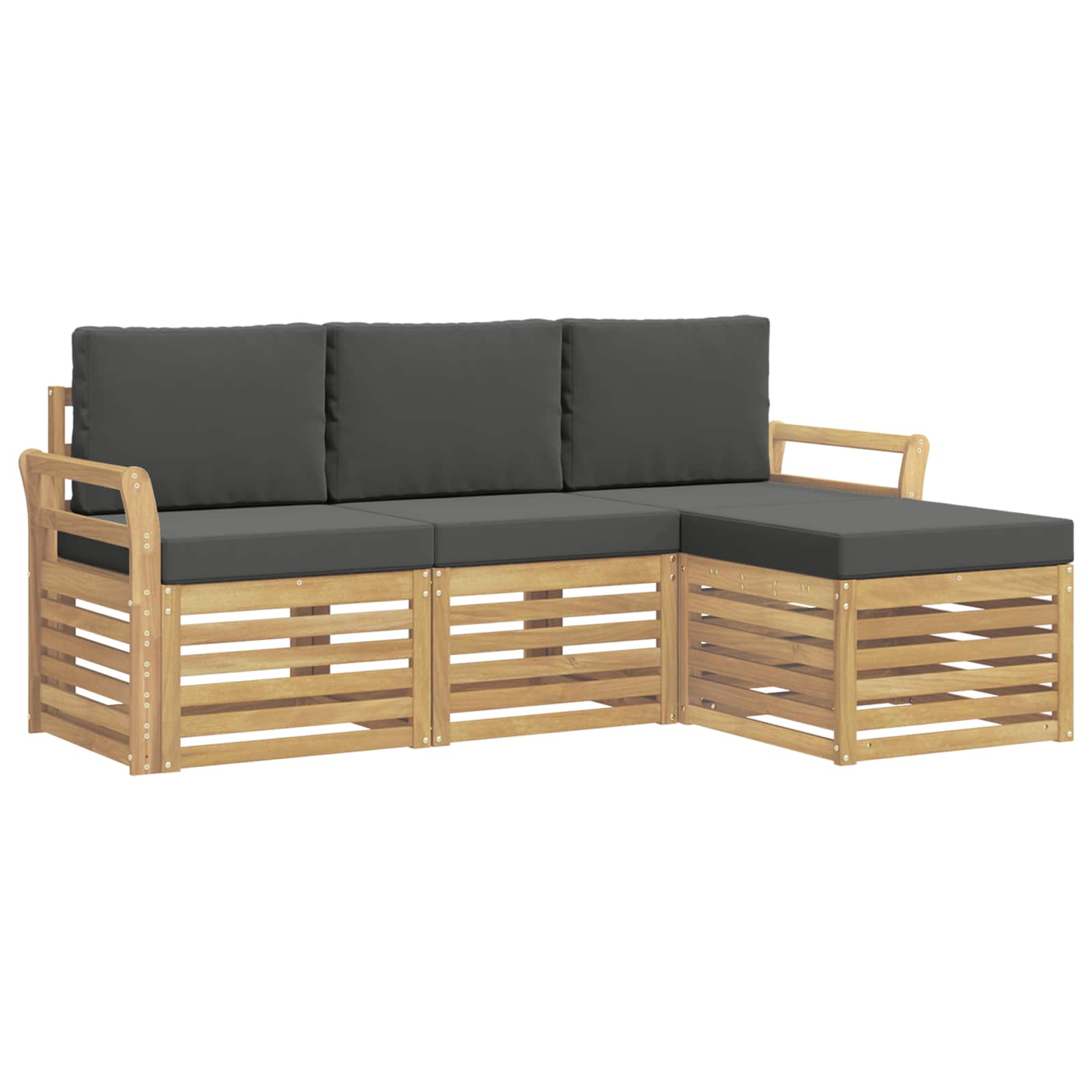 Ensemble de canapés d'extérieur 4 pcs Blanc et anthracite - XIOS