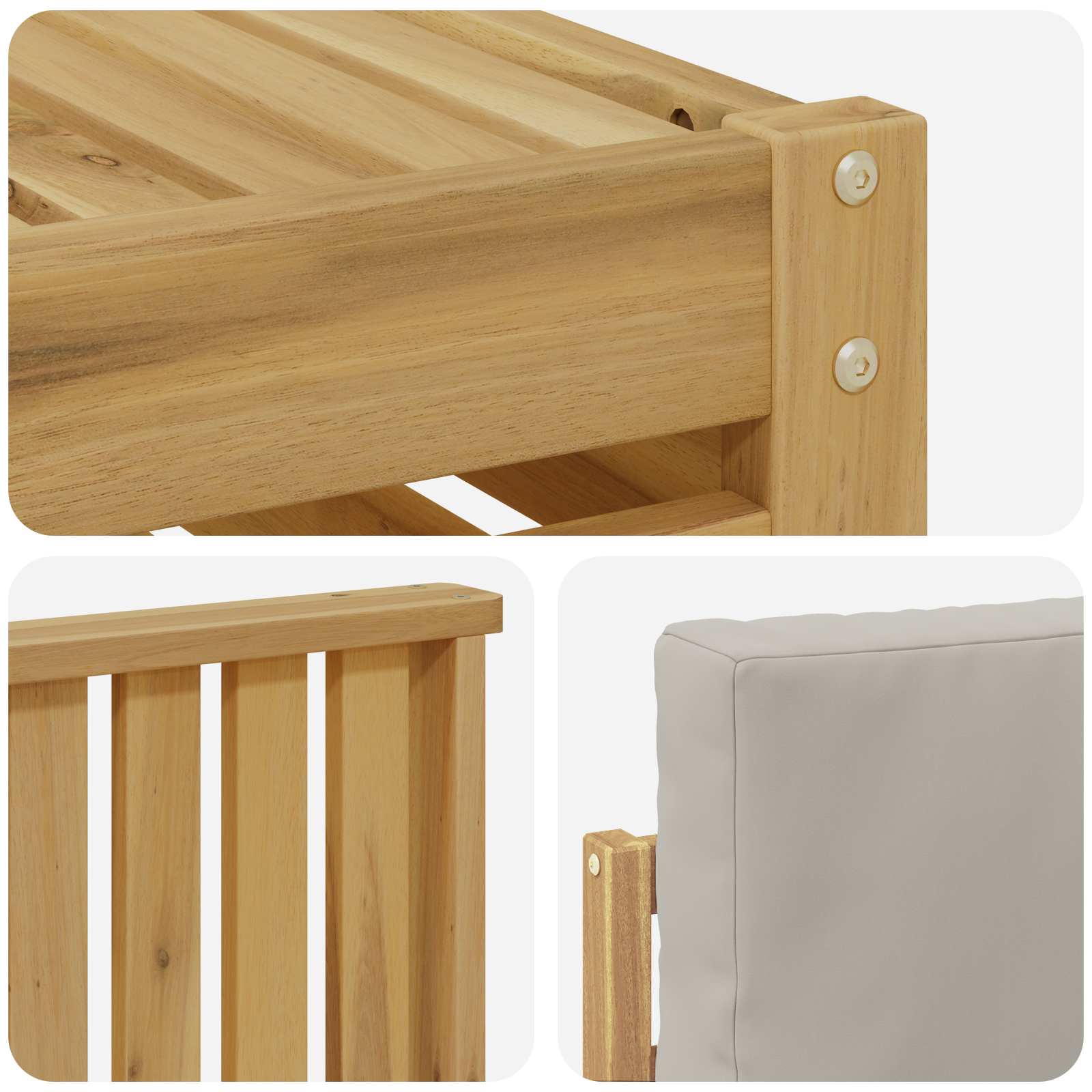 Ensemble de canapés d'extérieur 5 pcs Blanc et gris clair - XIOS