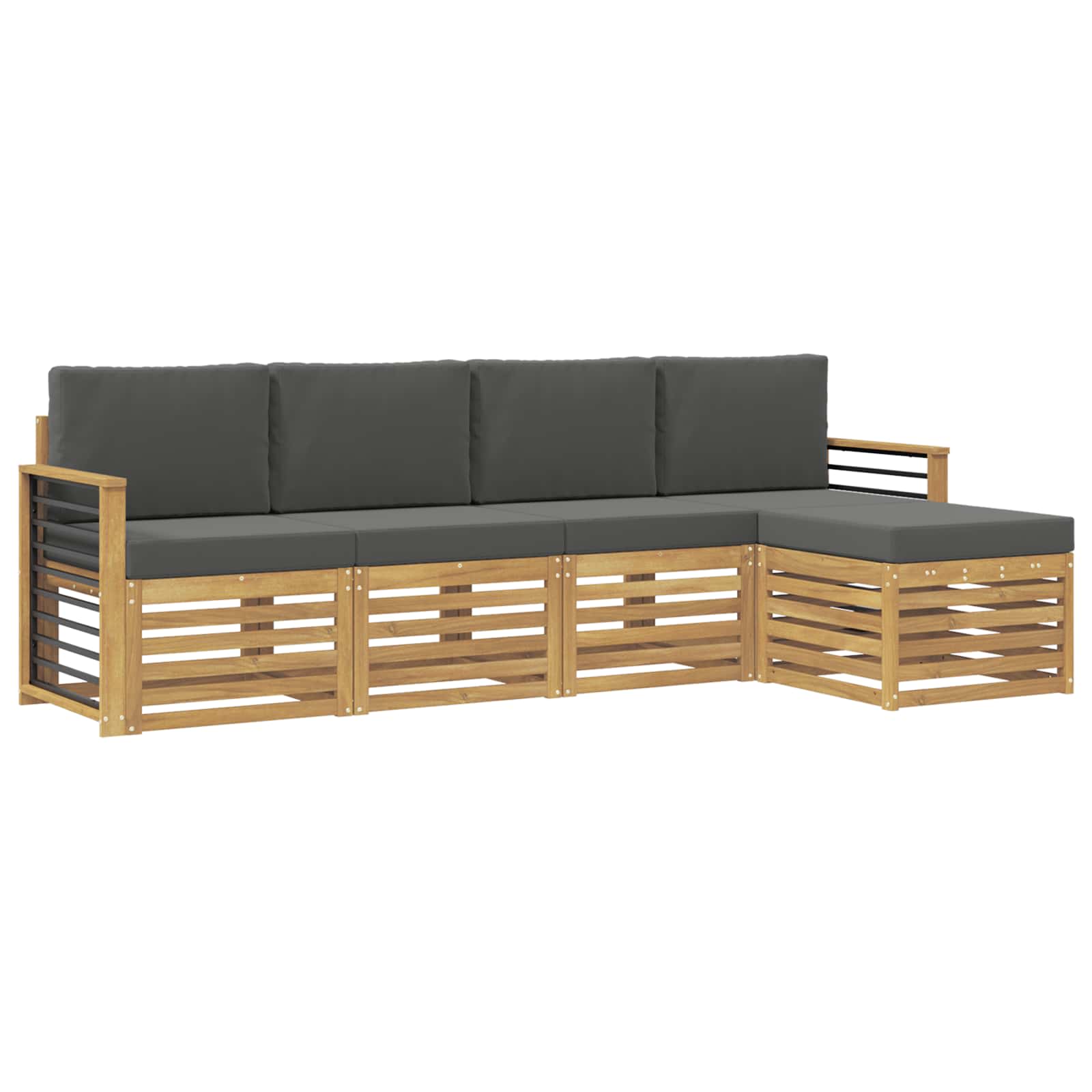 Ensemble de canapés d'extérieur 5 pcs Blanc et anthracite - XIOS