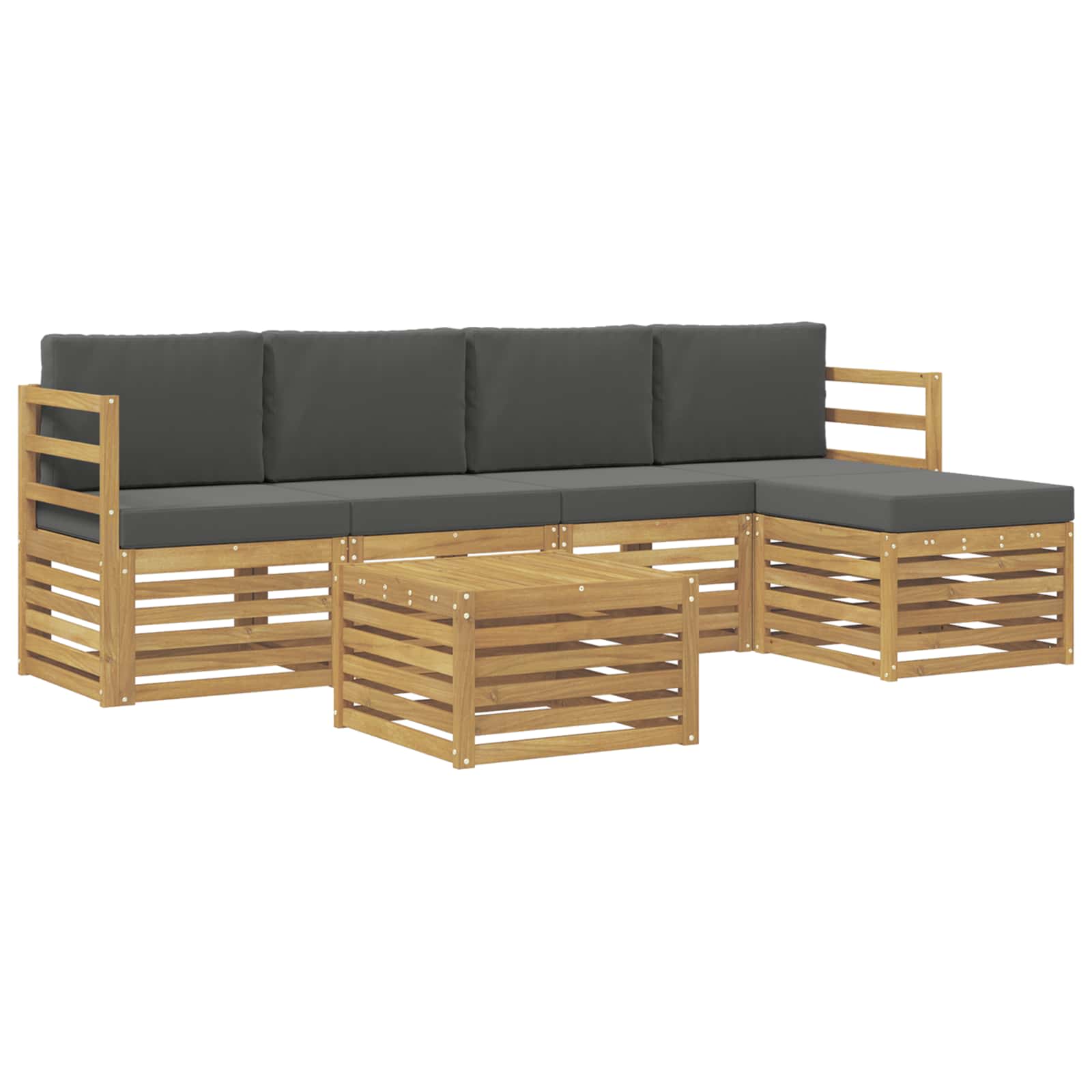 Ensemble de canapés d'extérieur 6 pcs Blanc et anthracite - XIOS