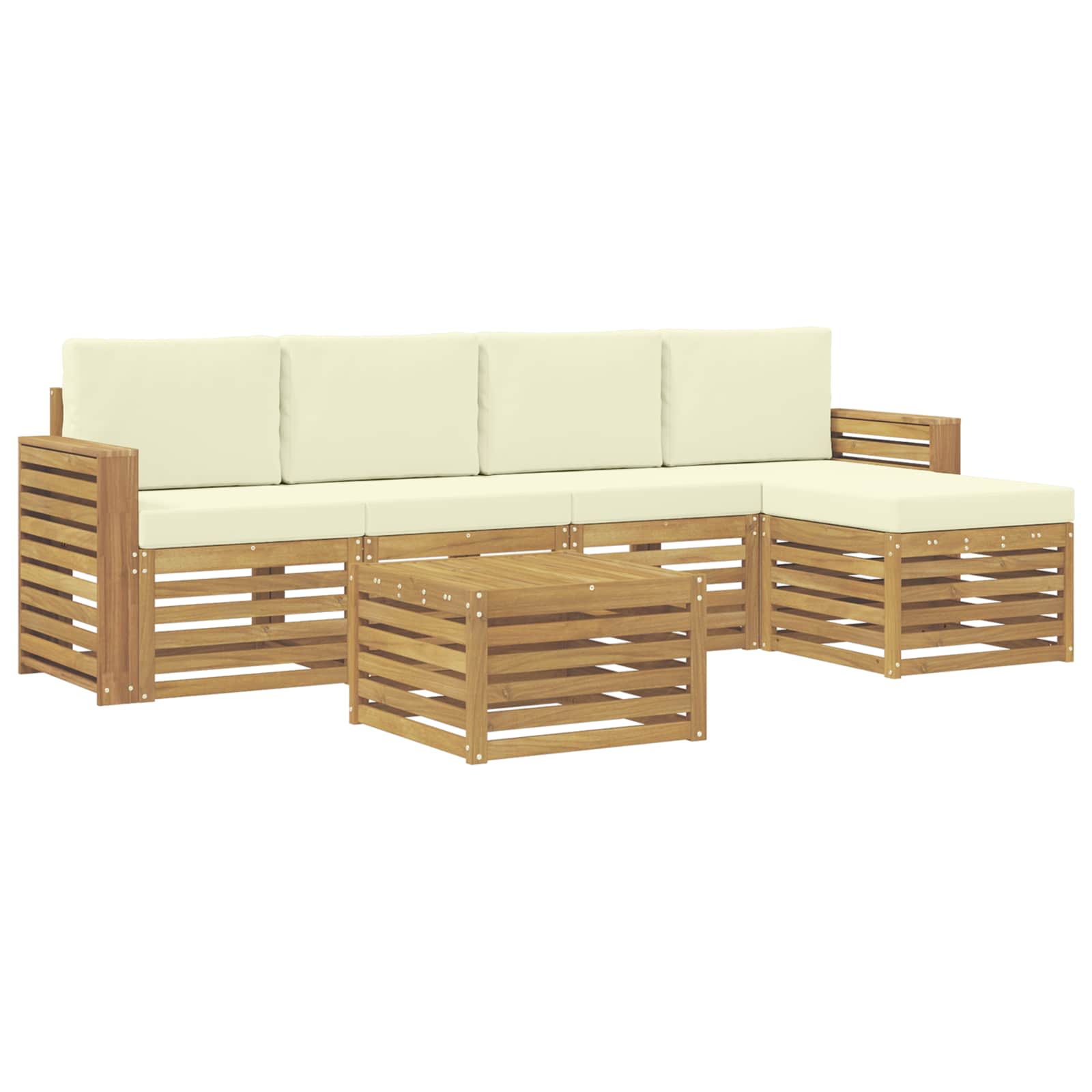 Ensemble de canapés d'extérieur 6 pcs Blanc et crème - XIOS