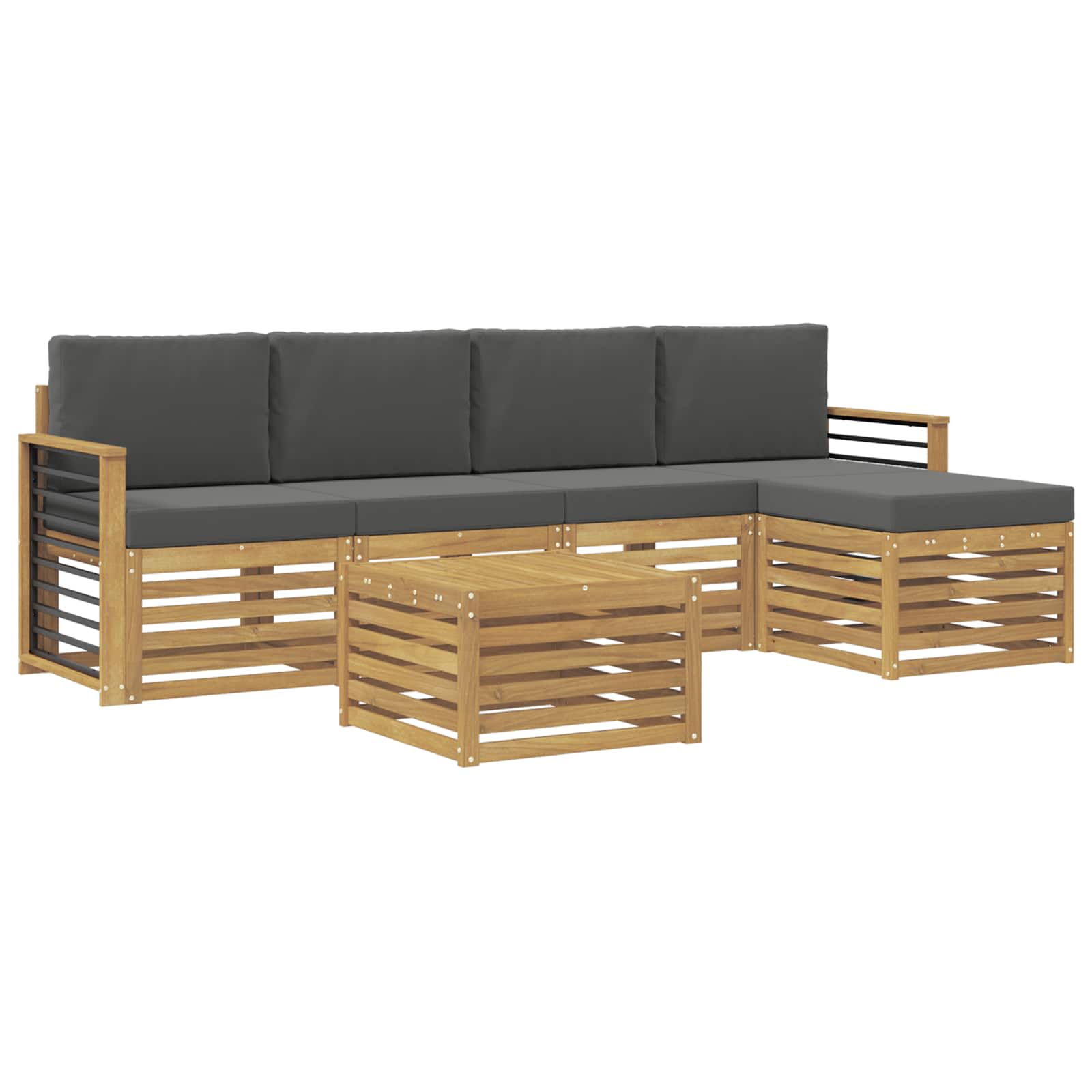 Ensemble de canapés d'extérieur 6 pcs Blanc et anthracite - XIOS