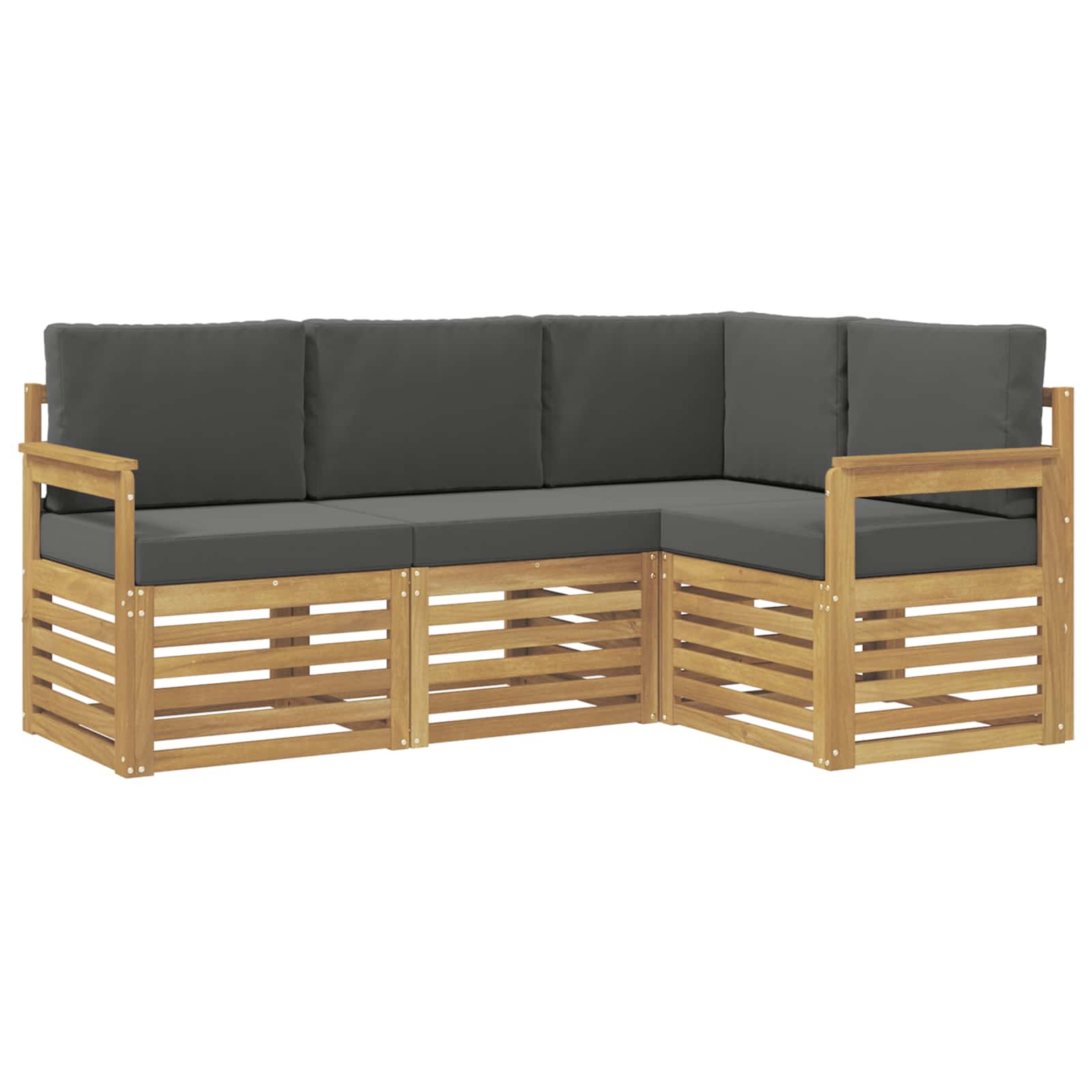 Ensemble de canapés d'extérieur 4 pcs Blanc et anthracite - XIOS