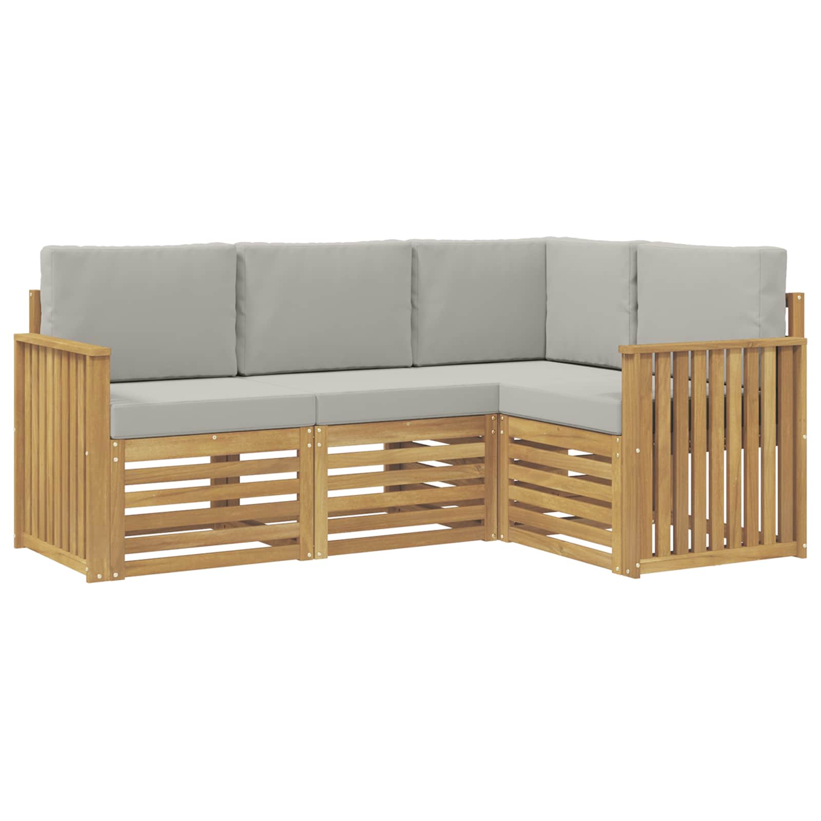 Ensembles de canapés 4 pcs Blanc et gris clair - XIOS