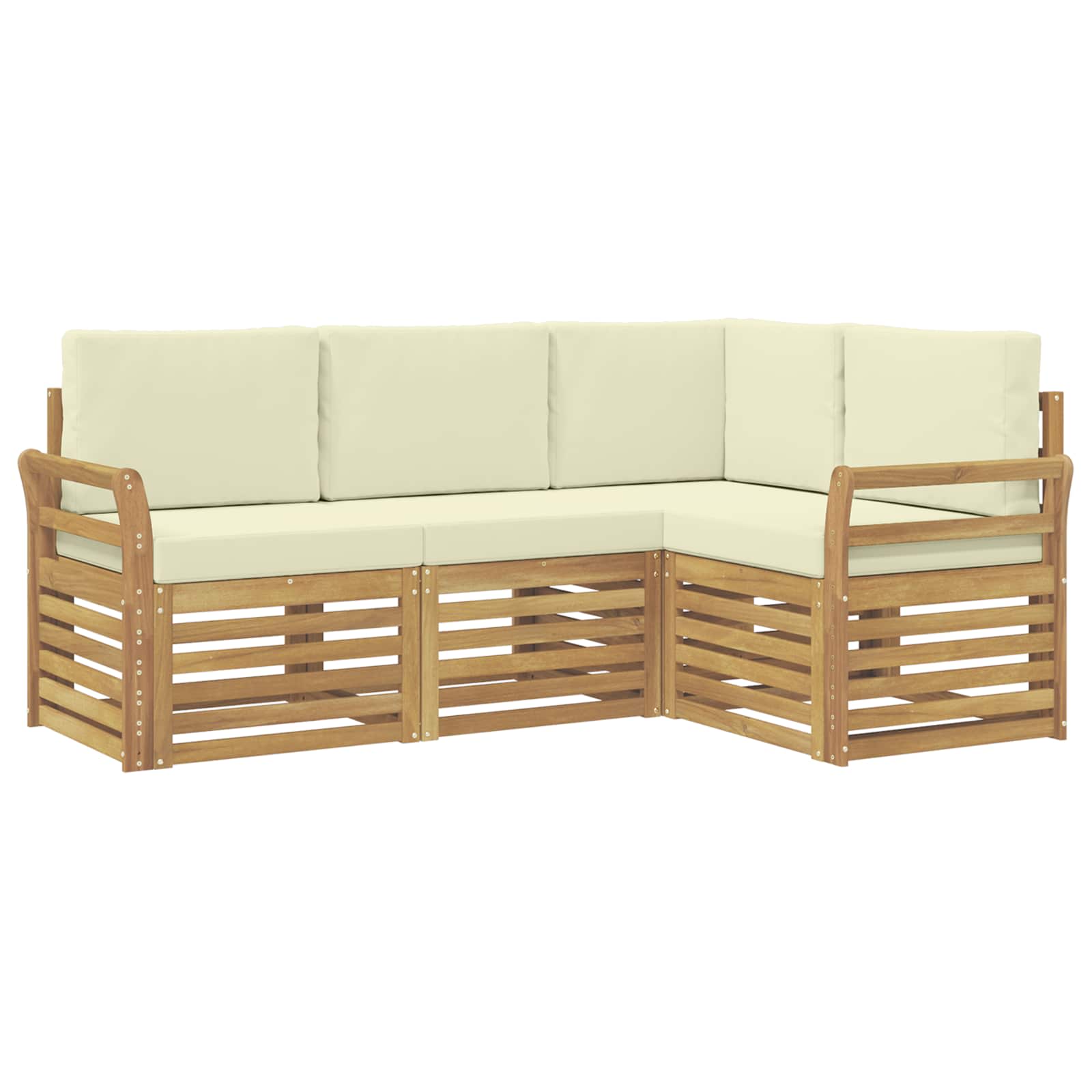 Ensembles de canapés 4 pcs Blanc et crème 190 x 130,5 x 73 cm - XIOS