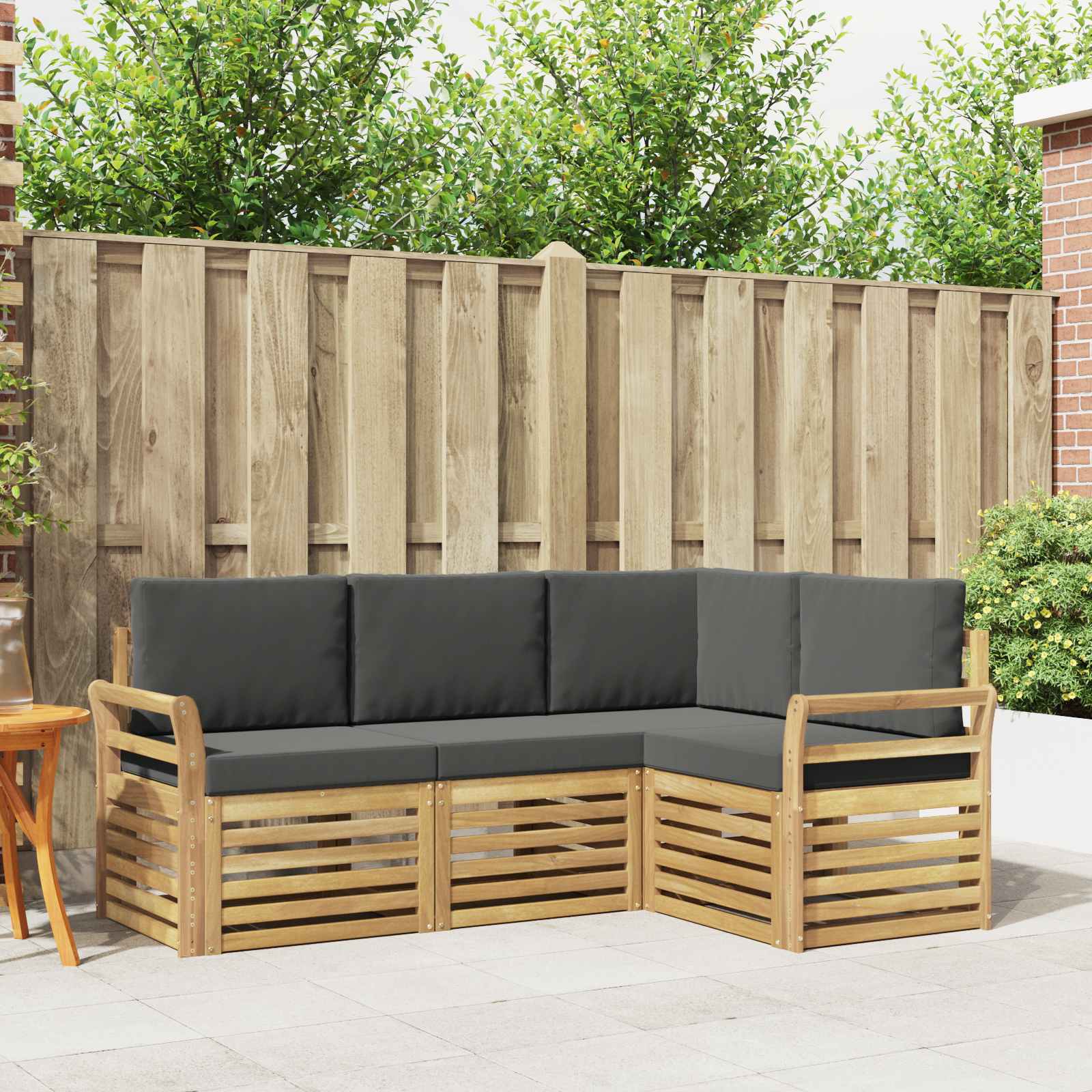 Ensembles de canapés 4 pcs Blanc et anthracite - XIOS