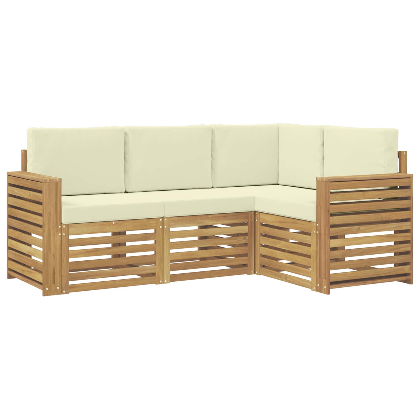 Ensembles de canapés 4 pcs Blanc et crème 191 x 132,5 x 73 cm - XIOS