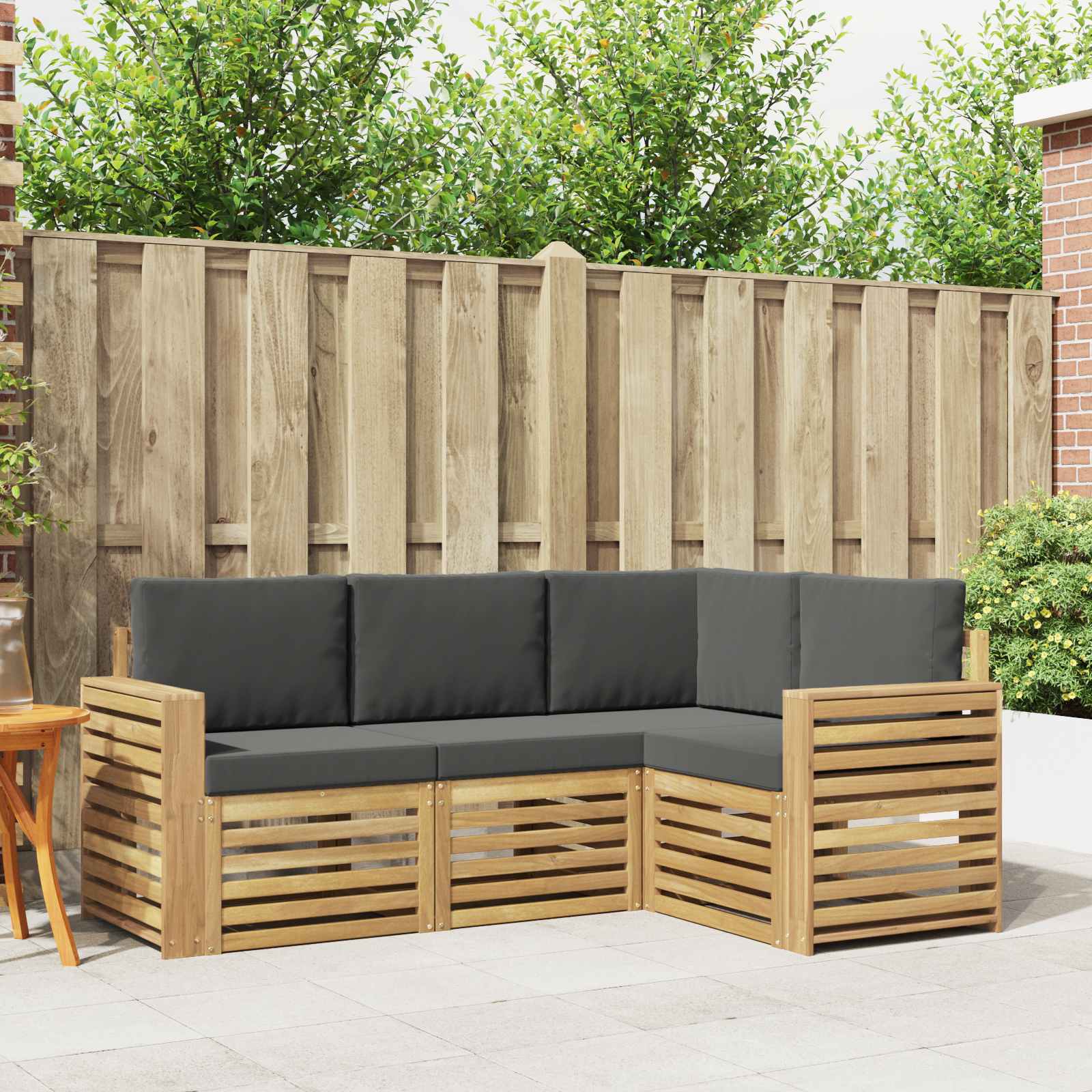 Ensembles de canapés 4 pcs Blanc et anthracite - XIOS