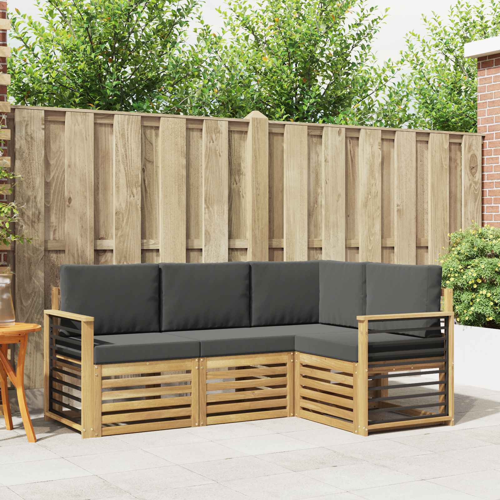 Ensembles de canapés 4 pcs Blanc et anthracite - XIOS