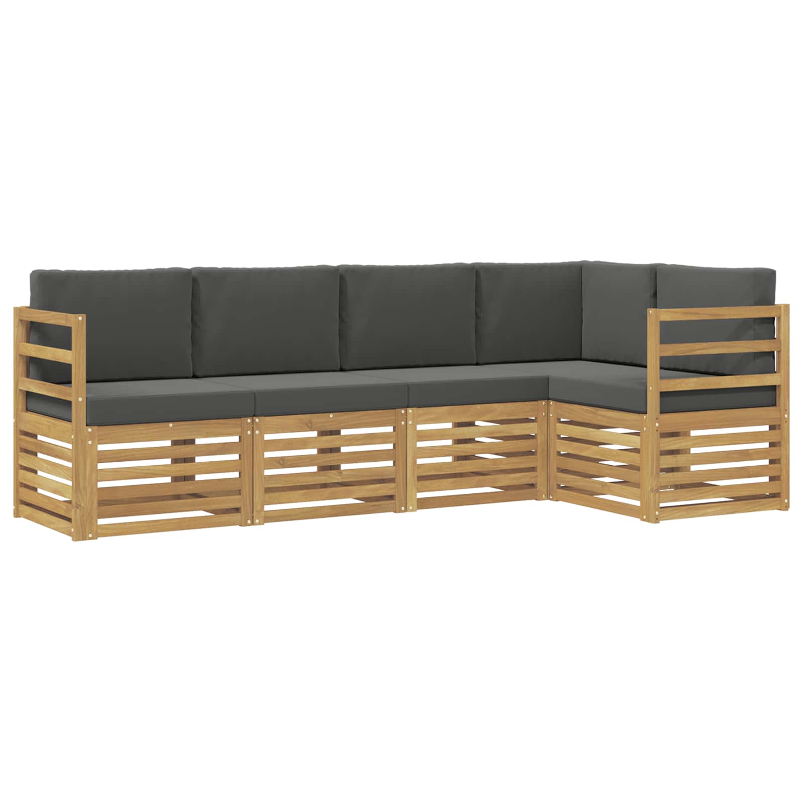 Ensemble de canapés d'extérieur 5 pcs Blanc et anthracite - XIOS