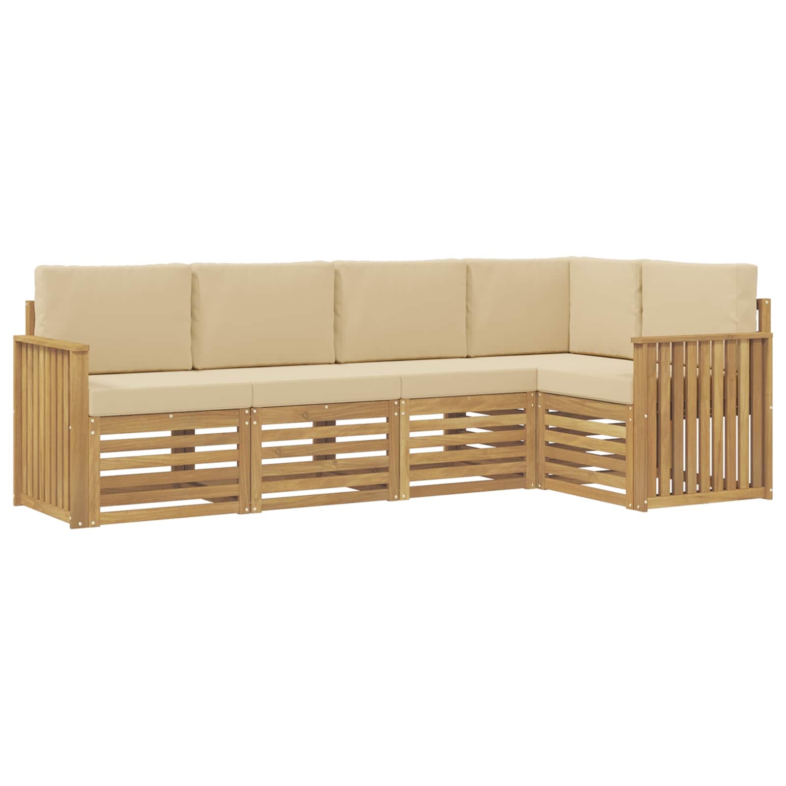 Ensemble de canapés d'extérieur 5 pcs Blanc et Beige - XIOS