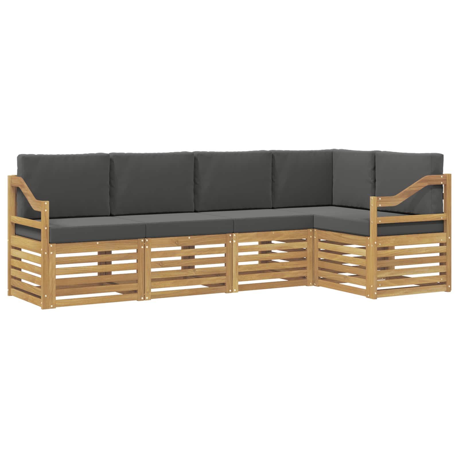 Ensemble de canapés d'extérieur 5 pcs Blanc et anthracite - XIOS