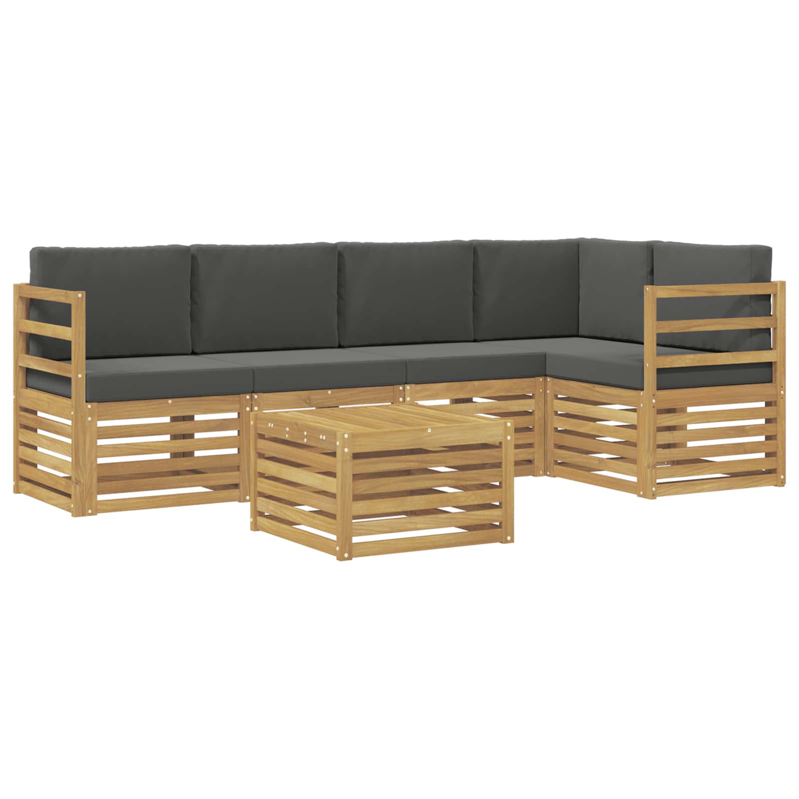 Ensemble de canapés d'extérieur 6 pcs Blanc et anthracite - XIOS
