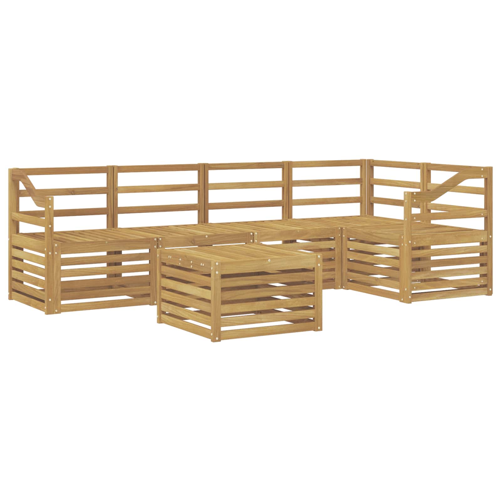 Ensemble de canapés d'extérieur 6 pcs Blanc 59 x 59 x 37 cm - XIOS