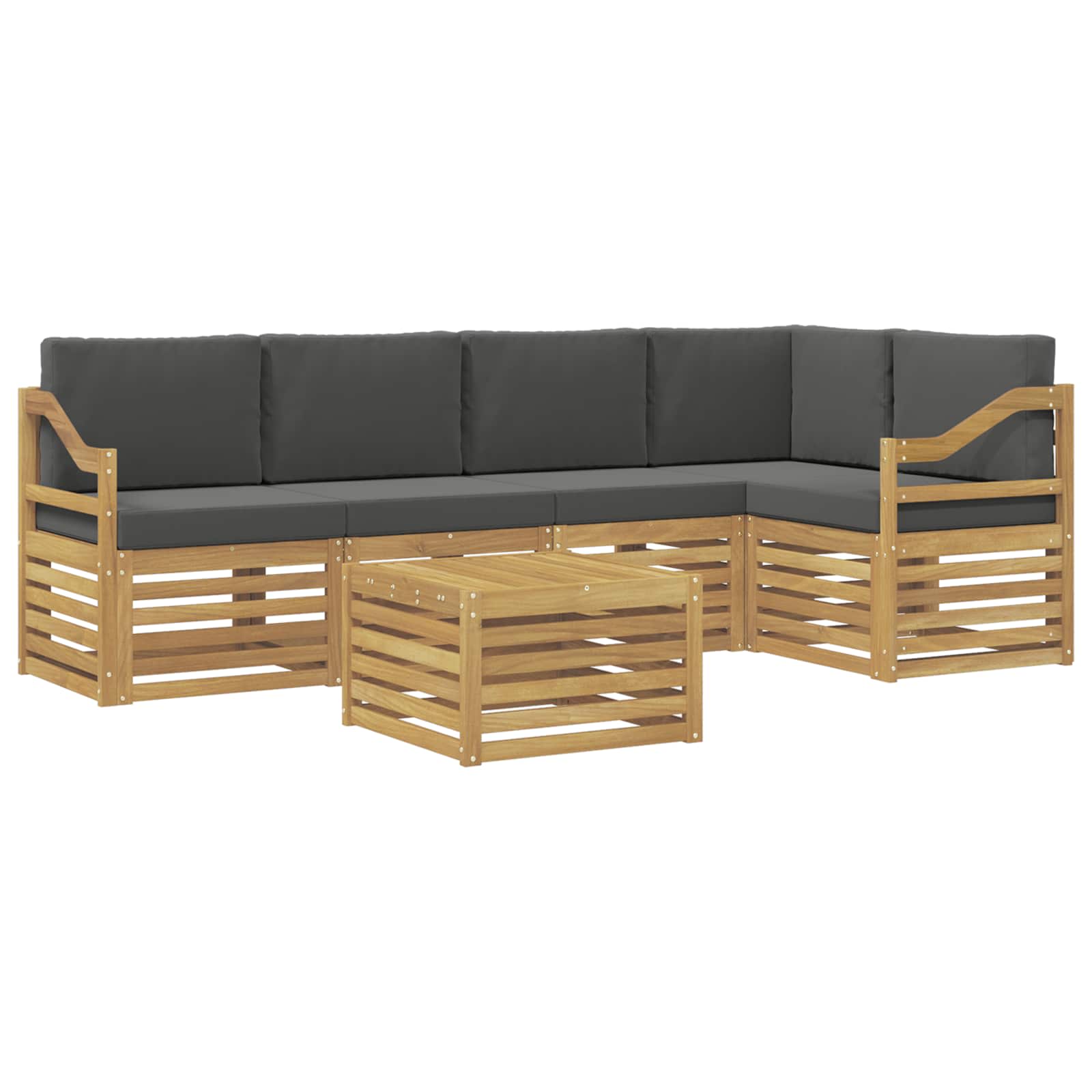 Ensemble de canapés d'extérieur 6 pcs Blanc et anthracite - XIOS