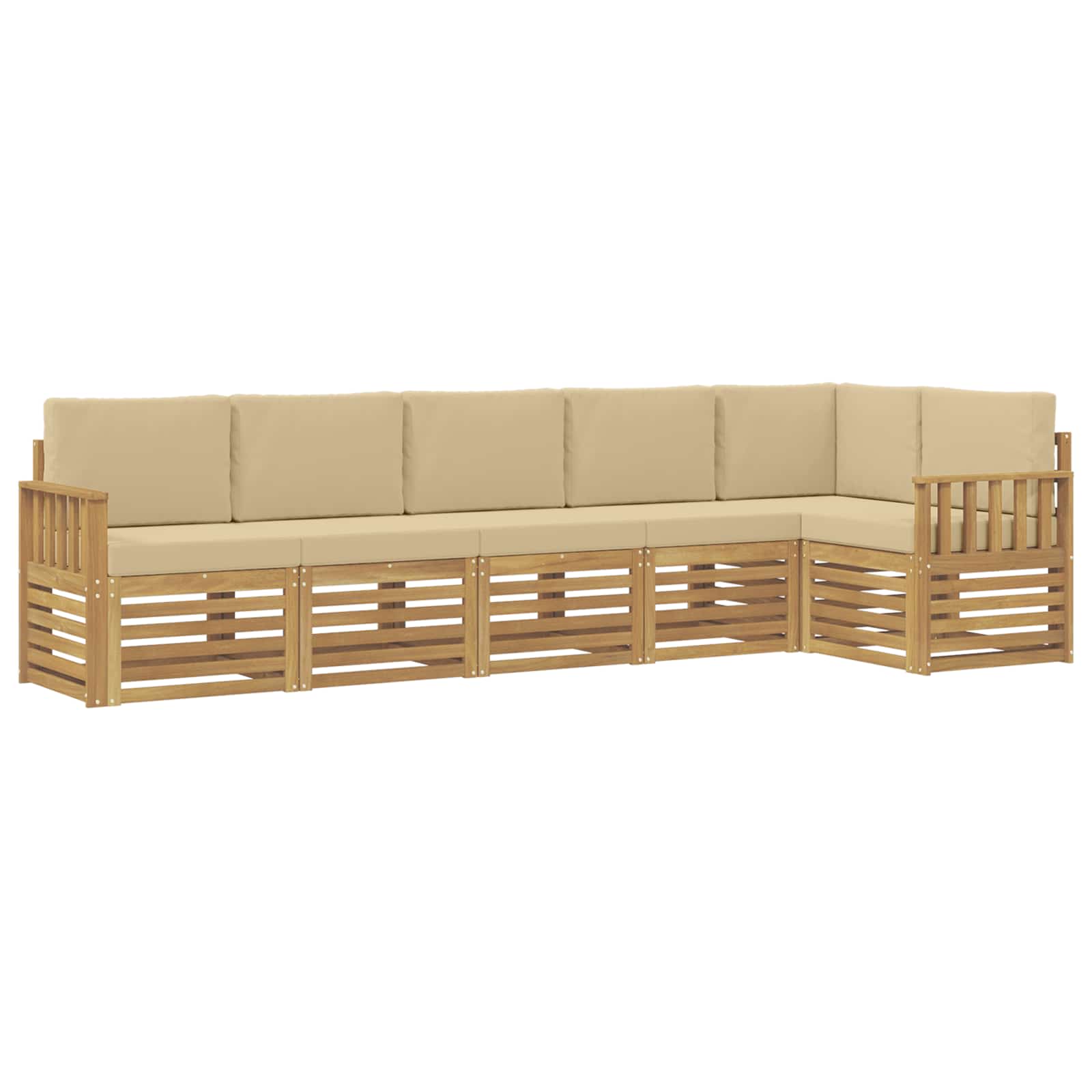 Ensemble de canapés d'extérieur 6 pcs Blanc et Beige - XIOS
