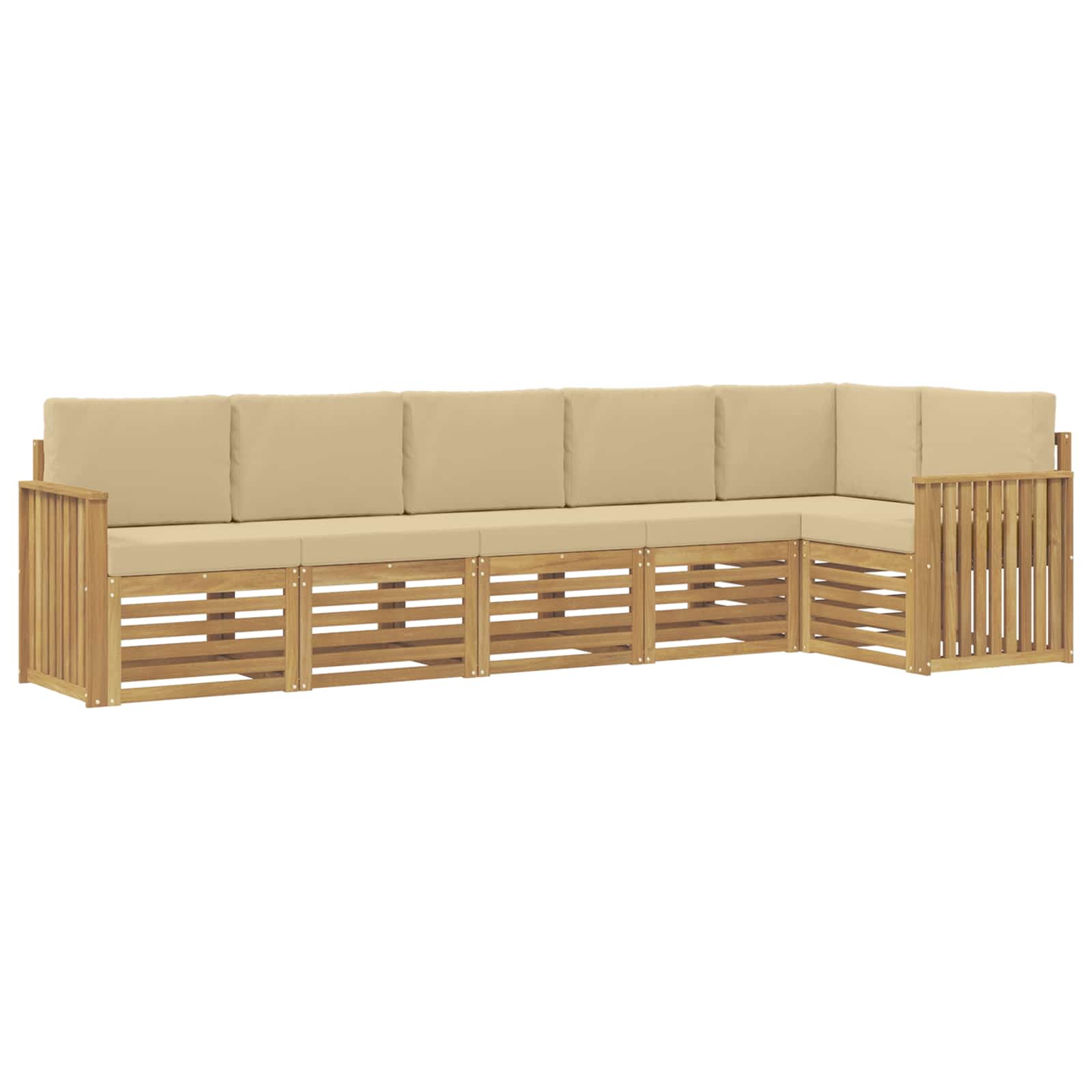 Ensemble de canapés d'extérieur 6 pcs Blanc et Beige - XIOS
