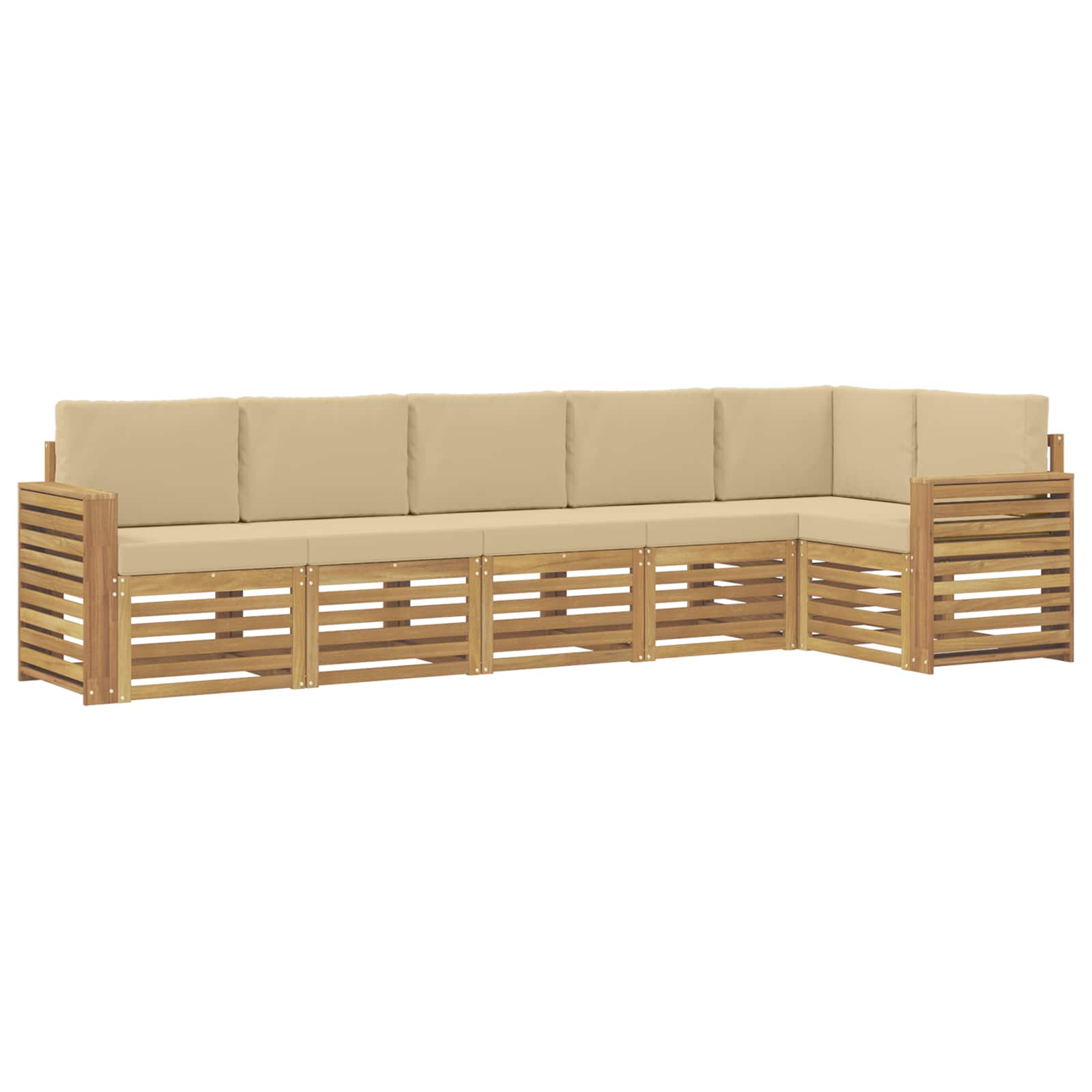 Ensemble de canapés d'extérieur 6 pcs Blanc et Beige - XIOS