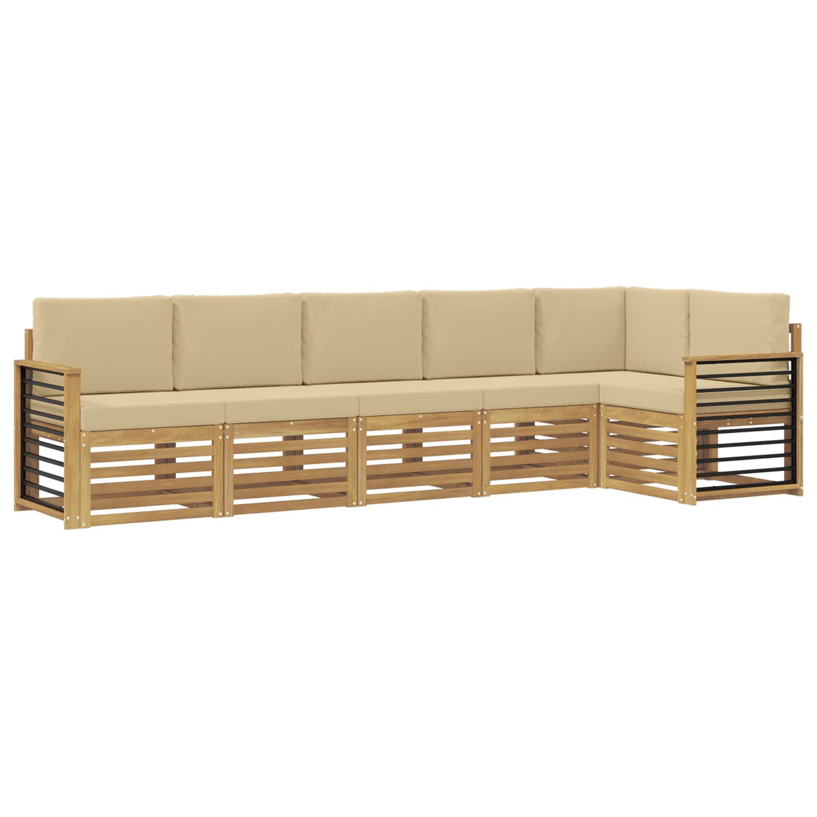 Ensemble de canapés d'extérieur 6 pcs Blanc et Beige - XIOS