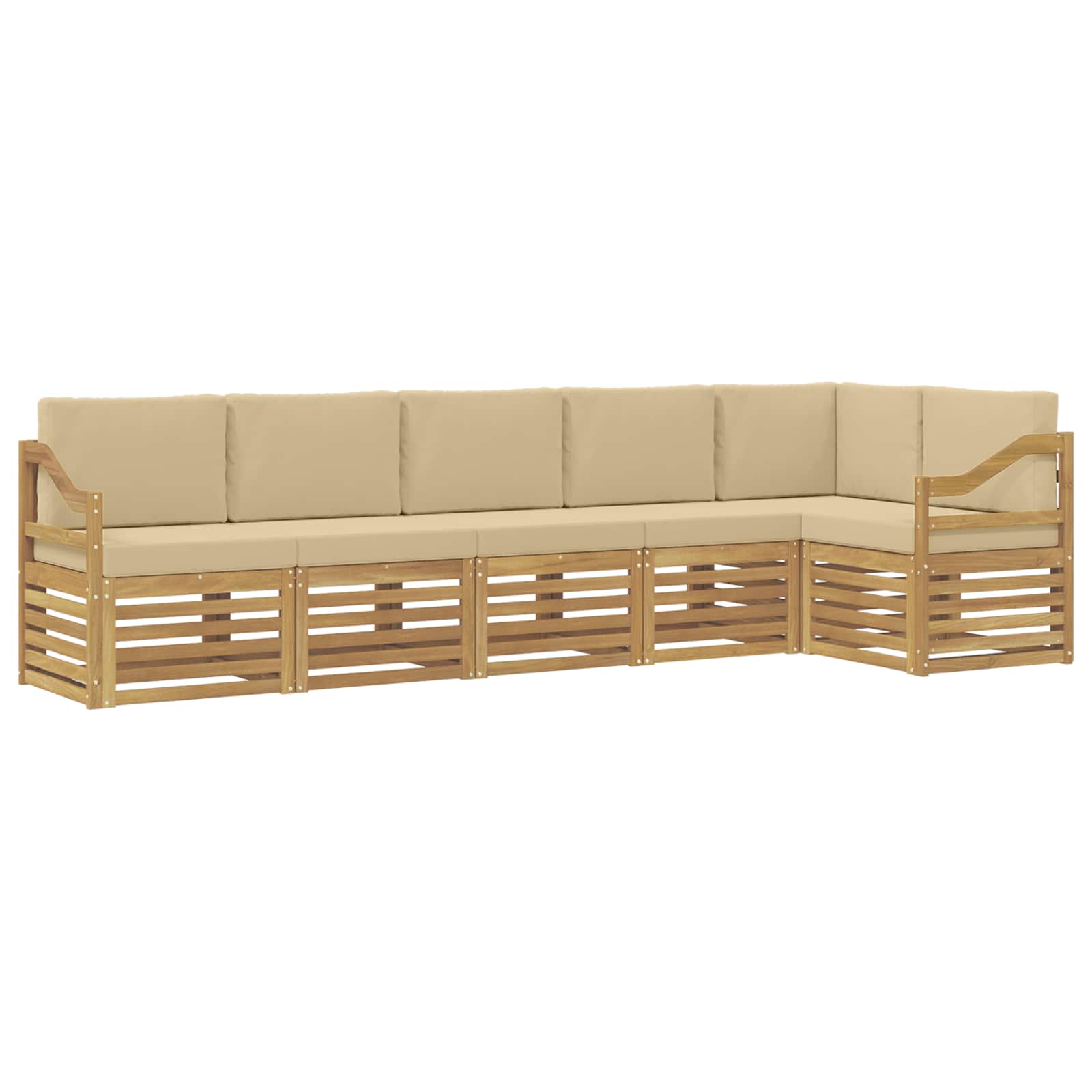 Ensemble de canapés d'extérieur 6 pcs Blanc et Beige - XIOS