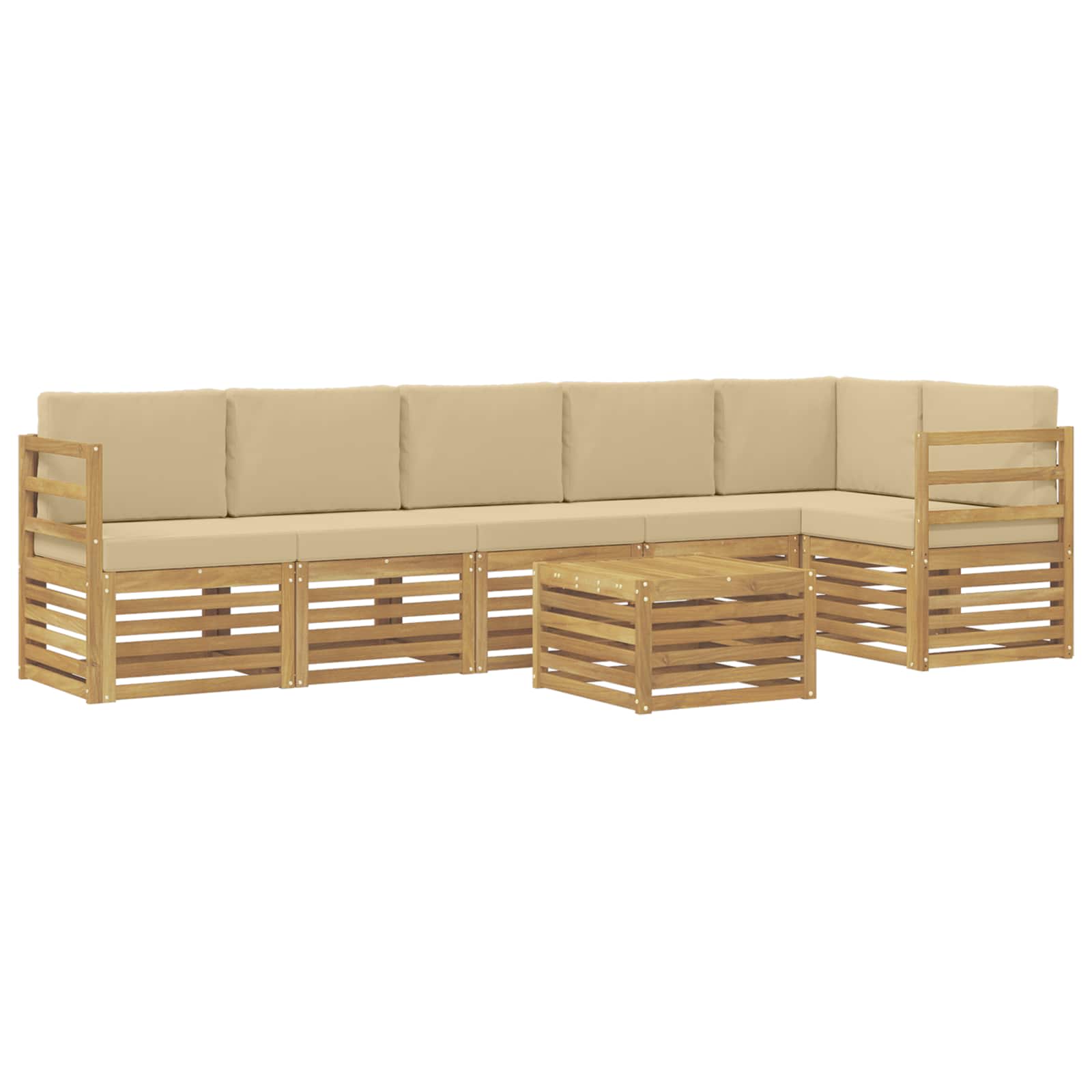 Ensemble de canapés d'extérieur 7 pcs Blanc et Beige - XIOS