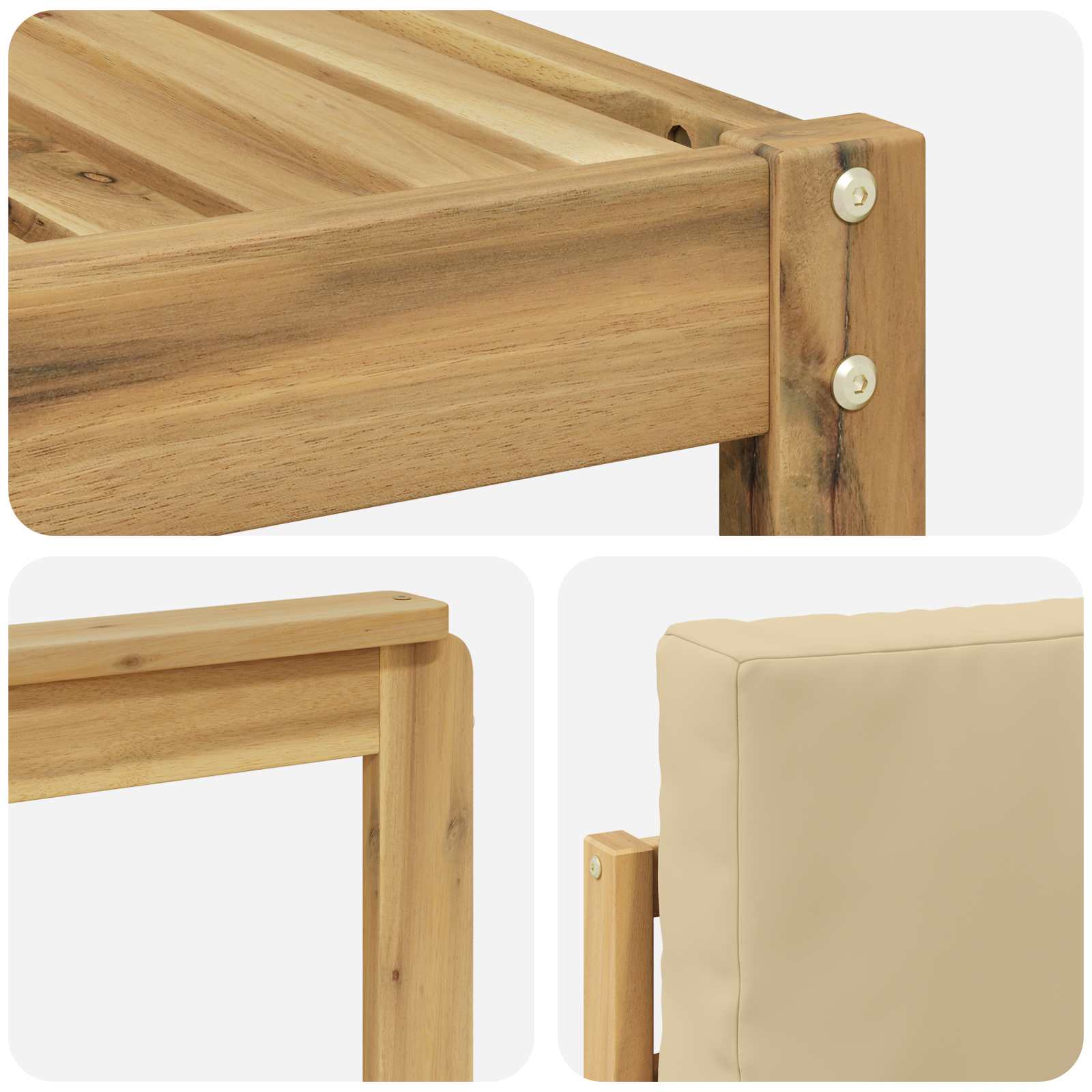 Ensemble de canapés d'extérieur 7 pcs Blanc et Beige - XIOS