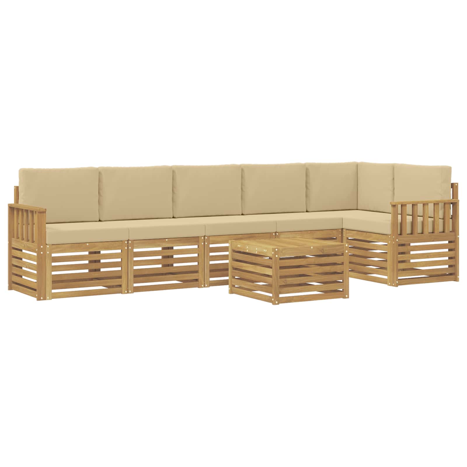 Ensemble de canapés d'extérieur 7 pcs Blanc et Beige - XIOS