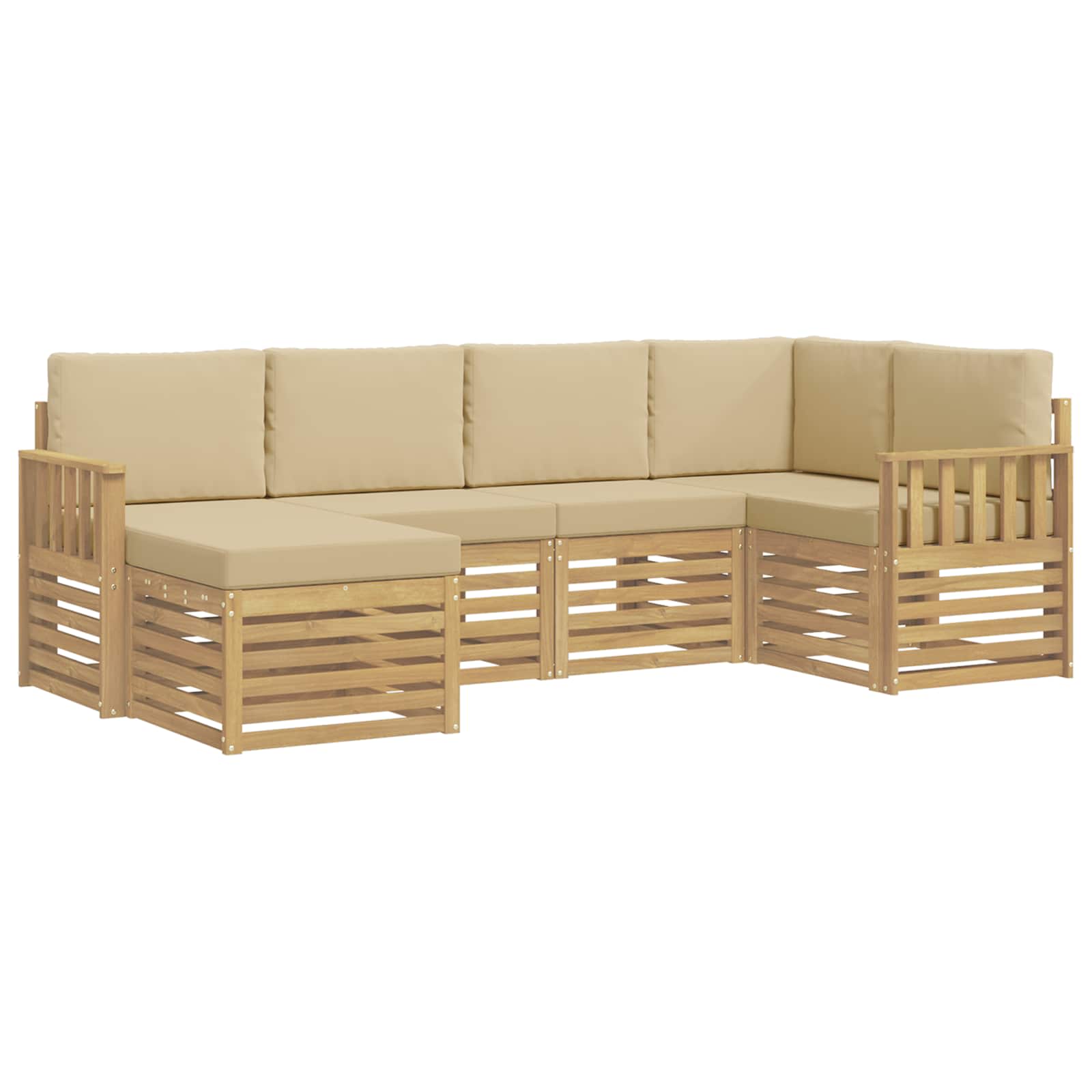 Ensemble de canapés d'extérieur 6 pcs Blanc et Beige - XIOS
