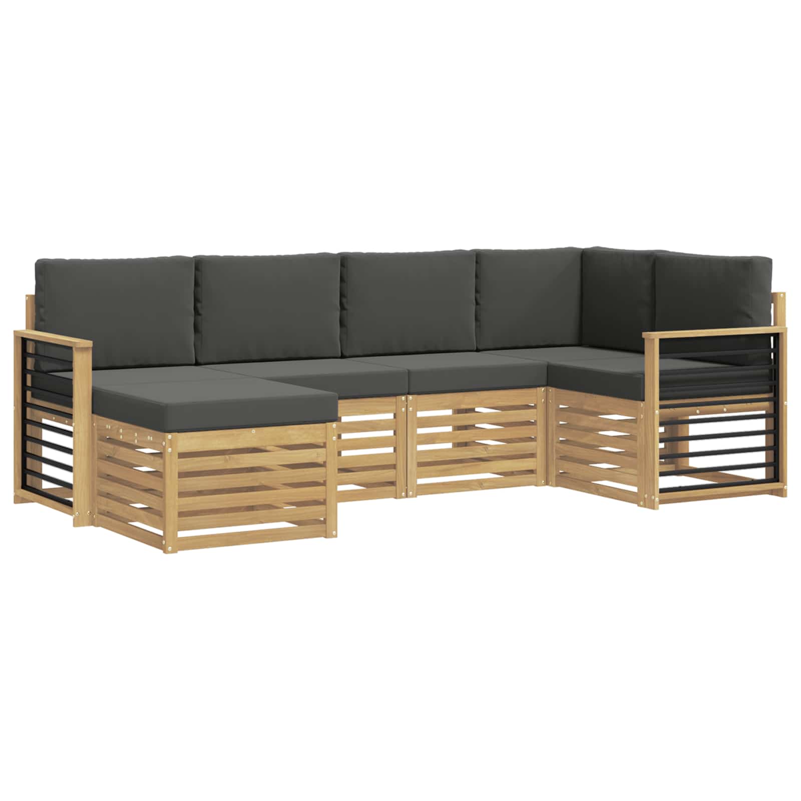 Ensemble de canapés d'extérieur 6 pcs Blanc et anthracite - XIOS