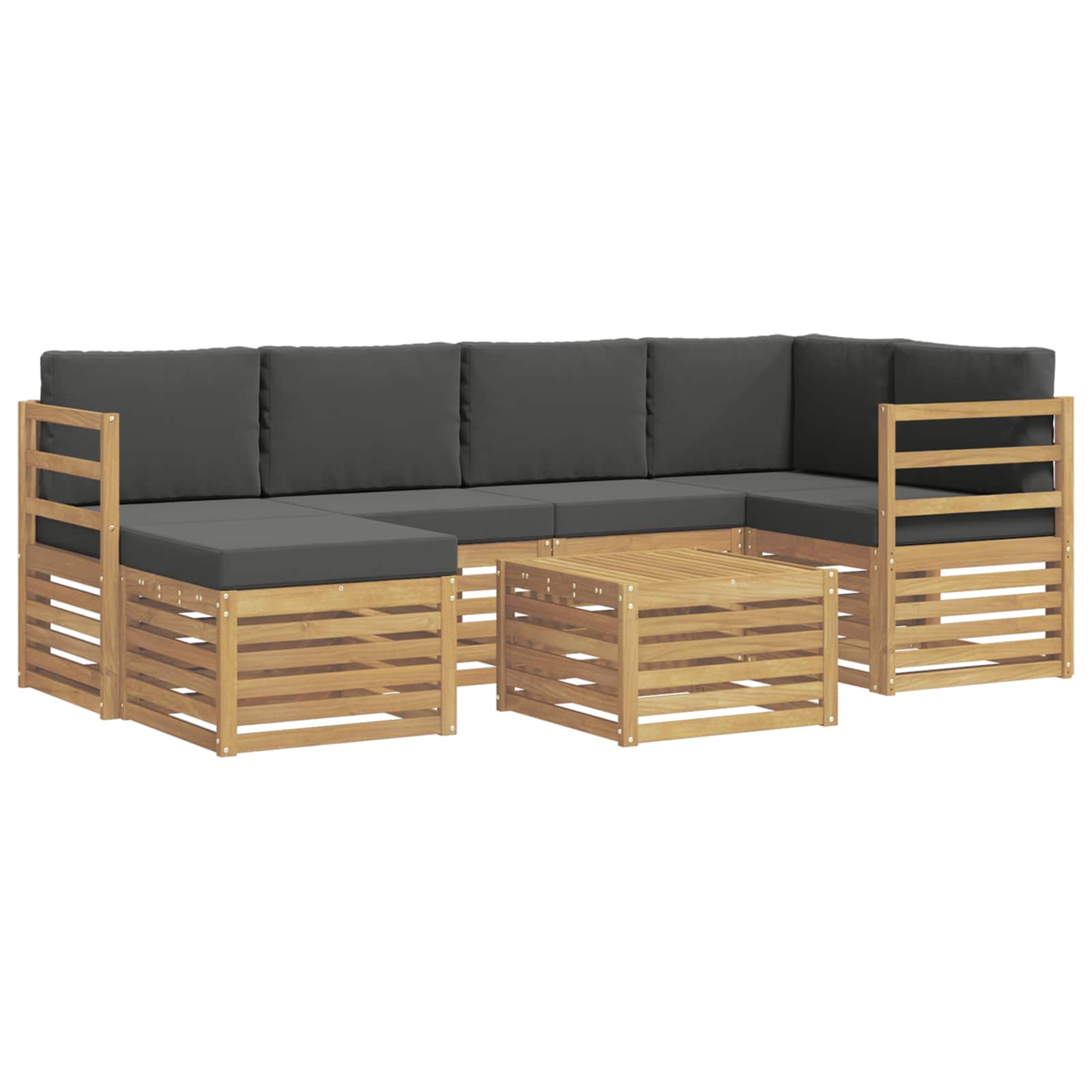 Ensemble de canapés d'extérieur 7 pcs Blanc et anthracite - XIOS