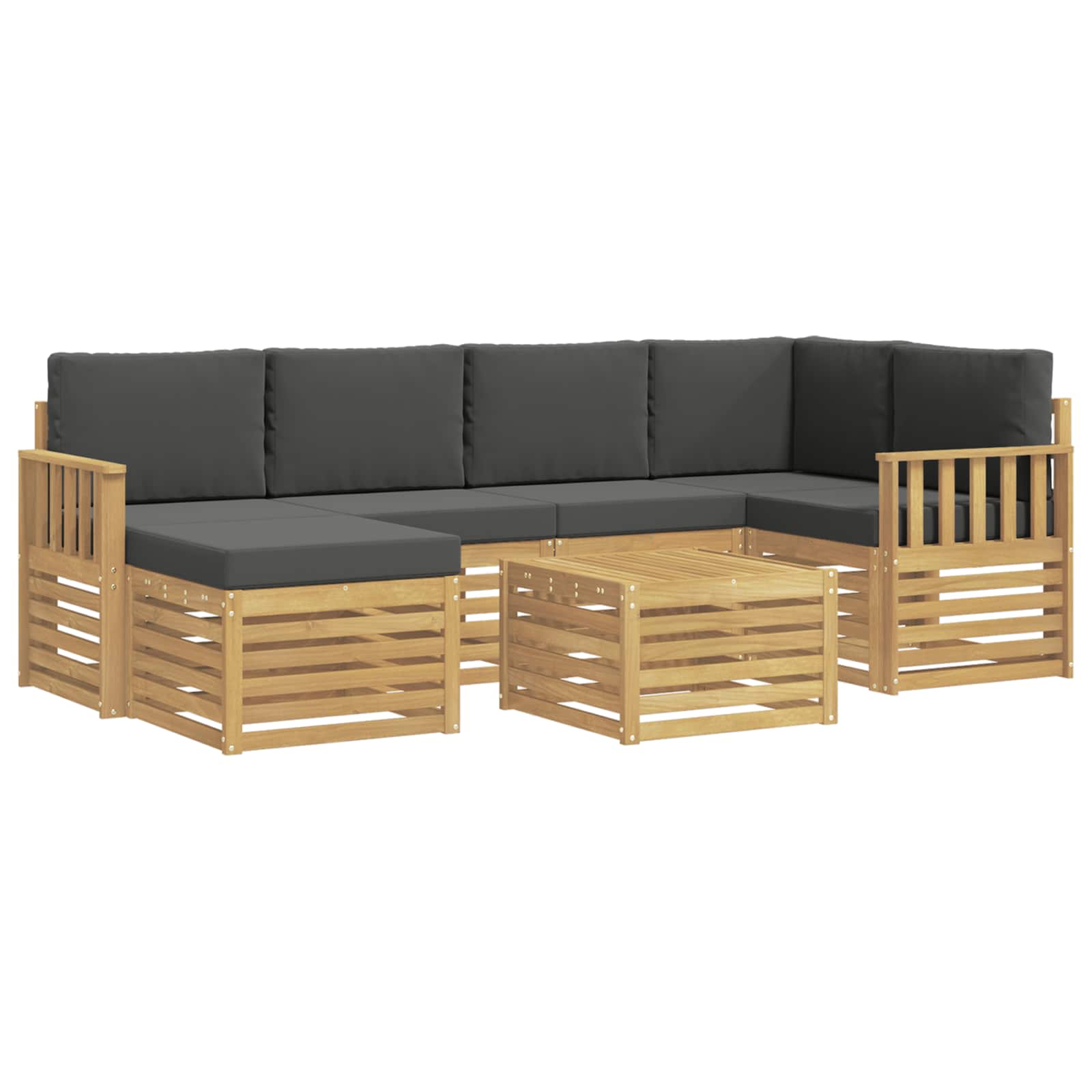 Ensemble de canapés d'extérieur 7 pcs Blanc et anthracite - XIOS